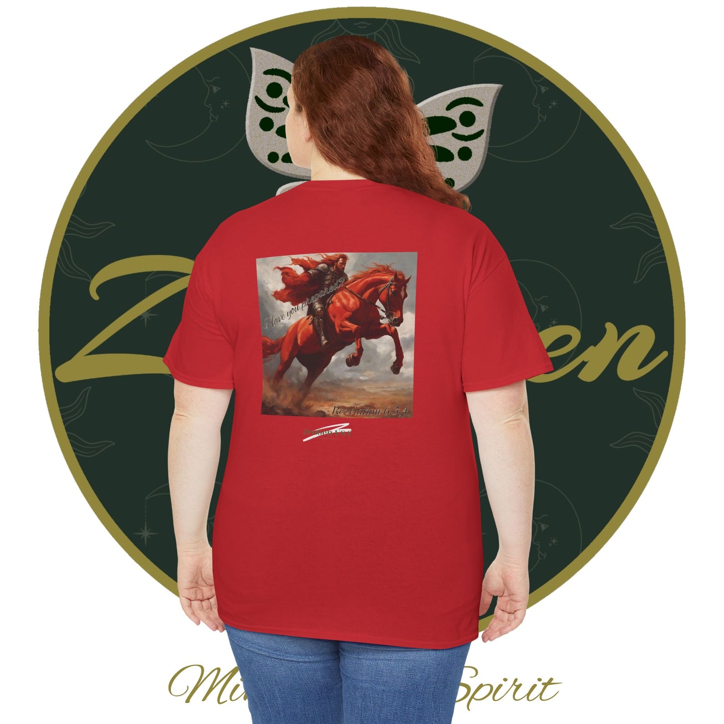 Apocalypse - 2nd Seal Revelation 6:3,4 - Unisex Heavy Cotton Tee - Revelation Collection - ZenGen USA - ZenGen USA