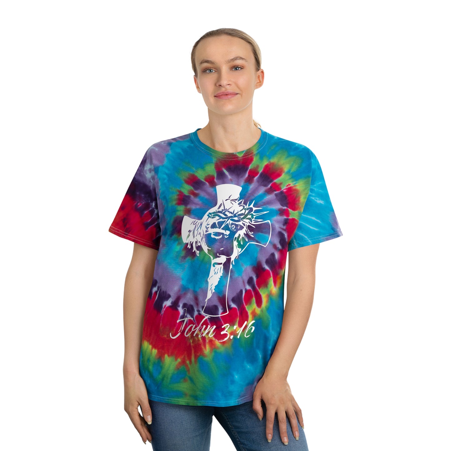 Sacrifice John 3:16 | Tie-Dye Tee, Spiral | 2 Styles | ZenGen USA - ZenGen USA