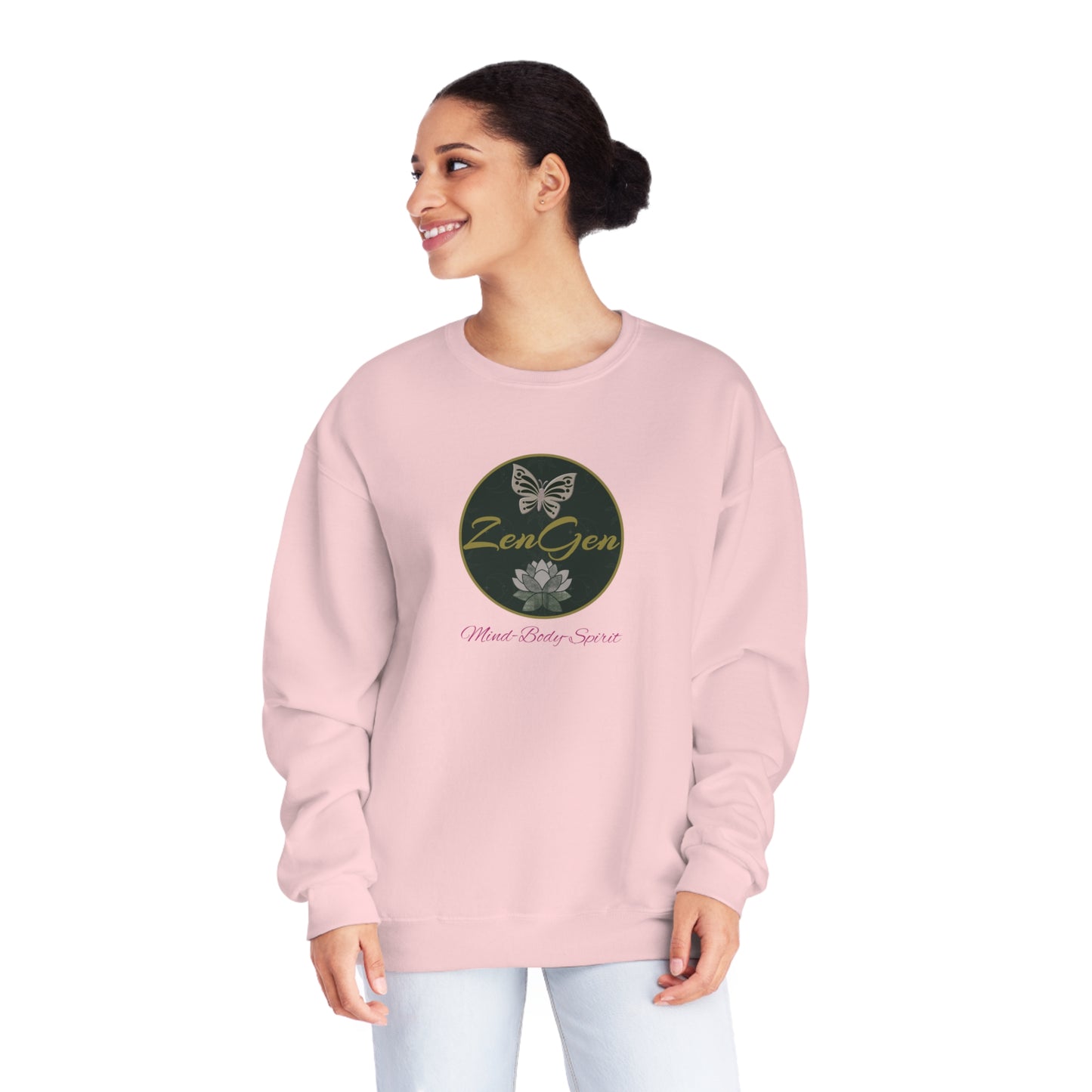 ZenGen Logo Sweatshirt - Unisex NuBlend® Crewneck Sweatshirt - ZenGen USA