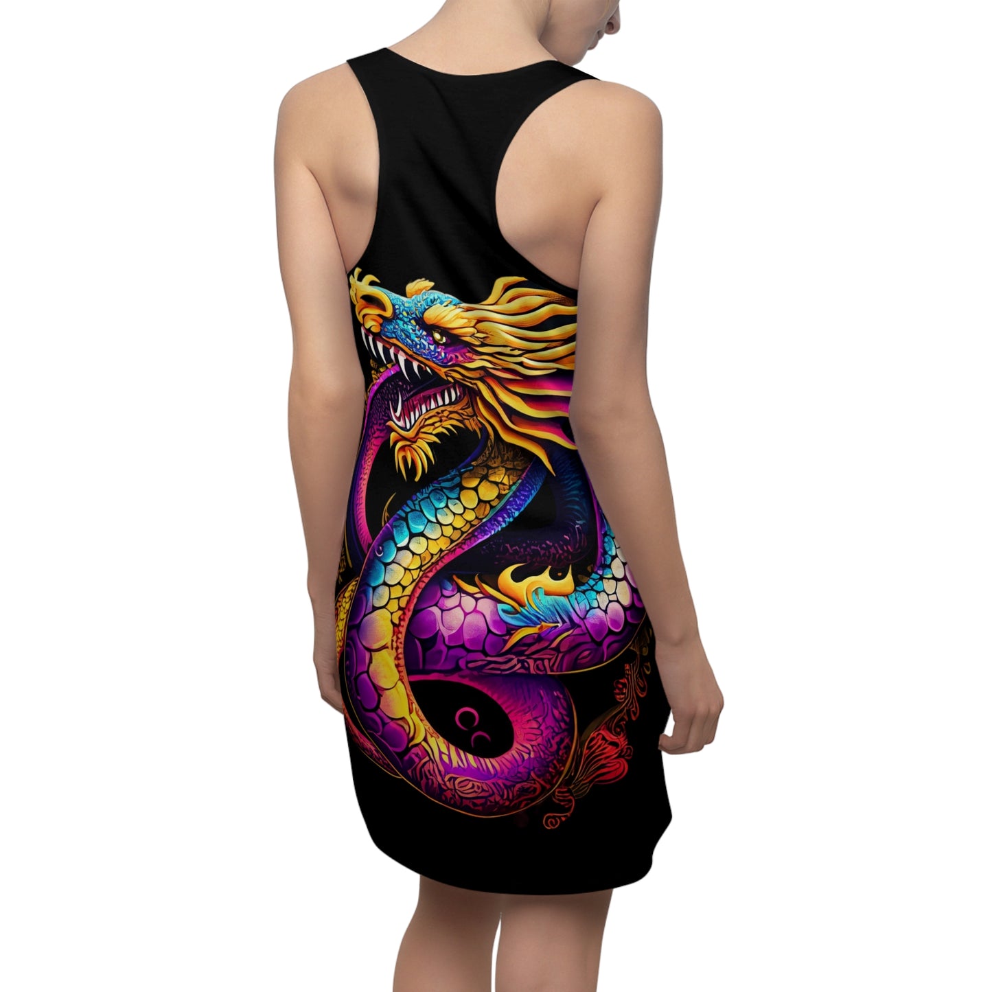 Dragon Women's Cut & Sew Racerback Dress (AOP) | ZenGen USA - ZenGen USA