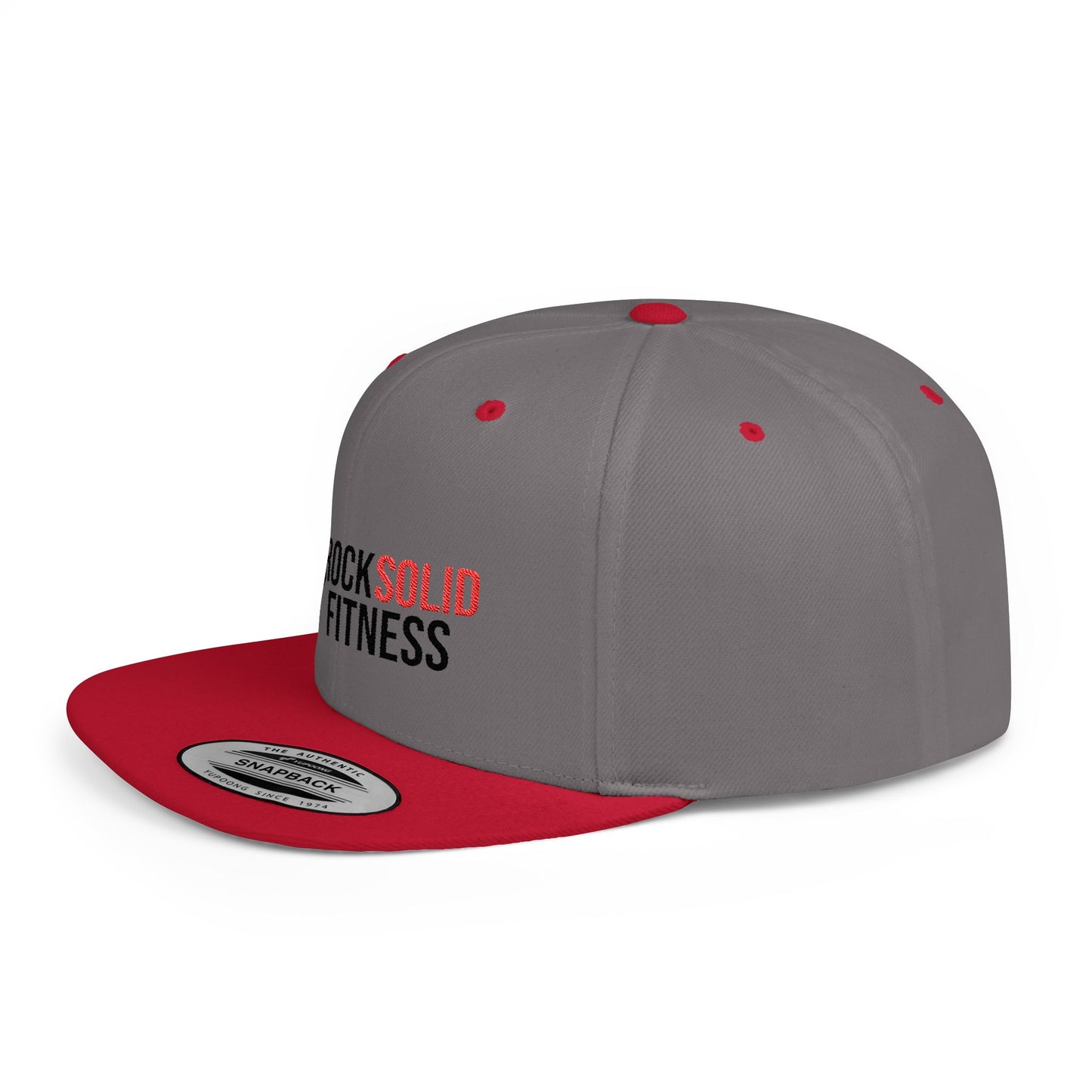 RockSolid Fitness Flat Bill Snapback Cap - Stylish Workout Gear - ZenGen USA