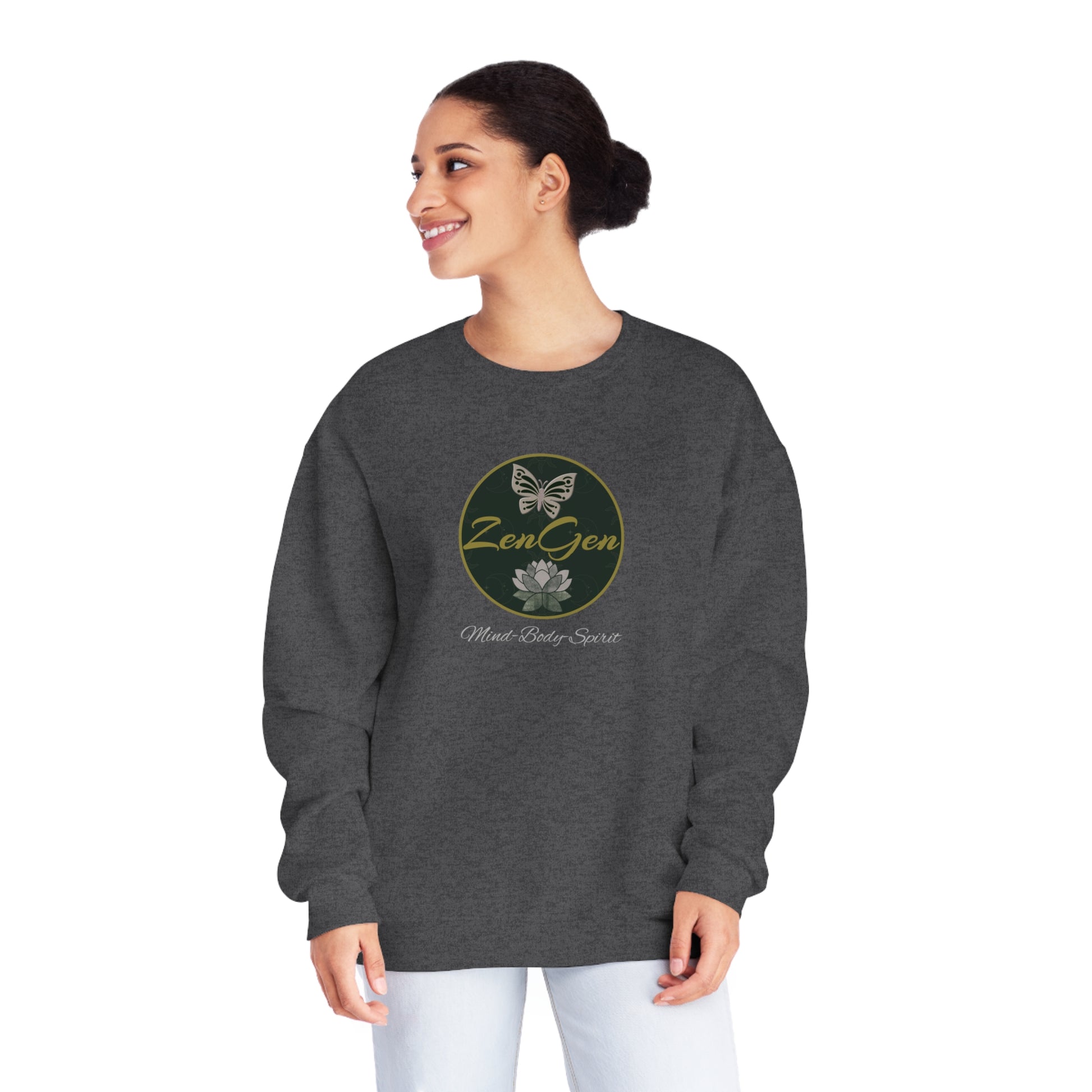 ZenGen Logo Sweatshirt - Unisex NuBlend® Crewneck Sweatshirt - ZenGen USA
