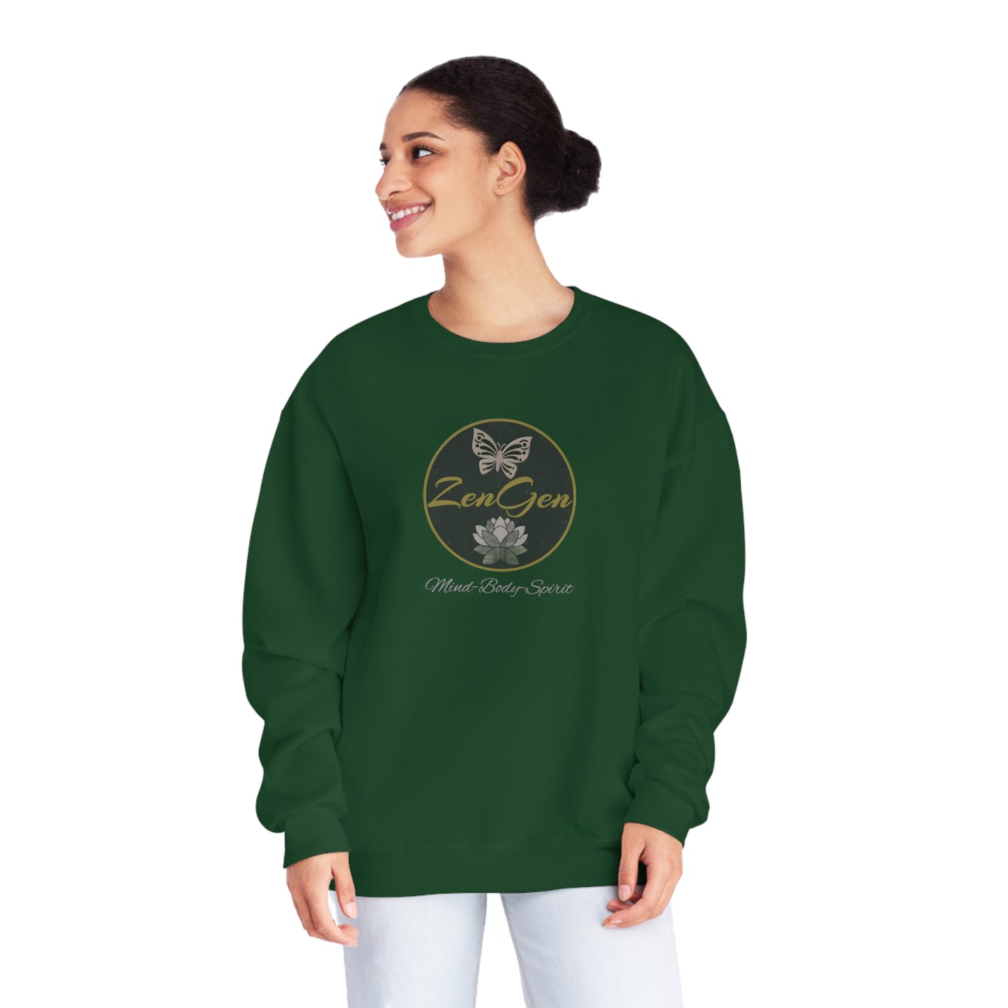 ZenGen Logo Sweatshirt - Unisex NuBlend® Crewneck Sweatshirt - ZenGen USA
