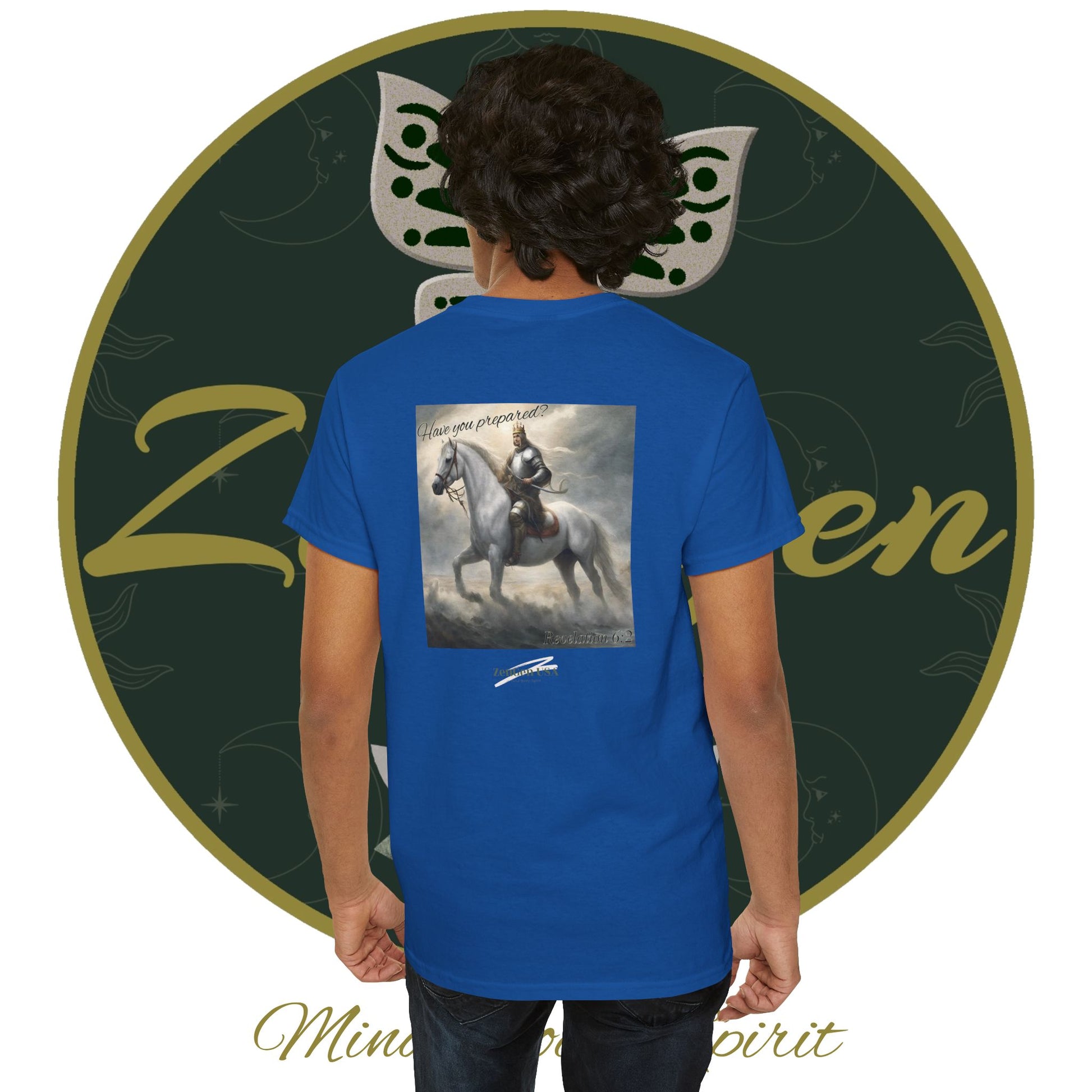 Apocalypse - 1st Seal Revelation 6:2 - Unisex Heavy Cotton Tee - Revelation Collection - ZenGen USA - ZenGen USA