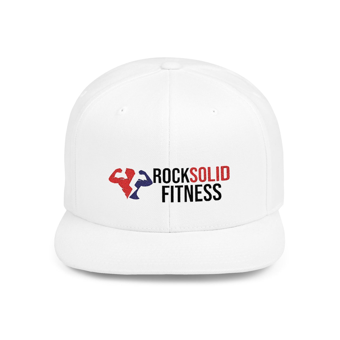 RockSolid Fitness Flat Bill Snapback Cap - Stylish Workout Gear - ZenGen USA