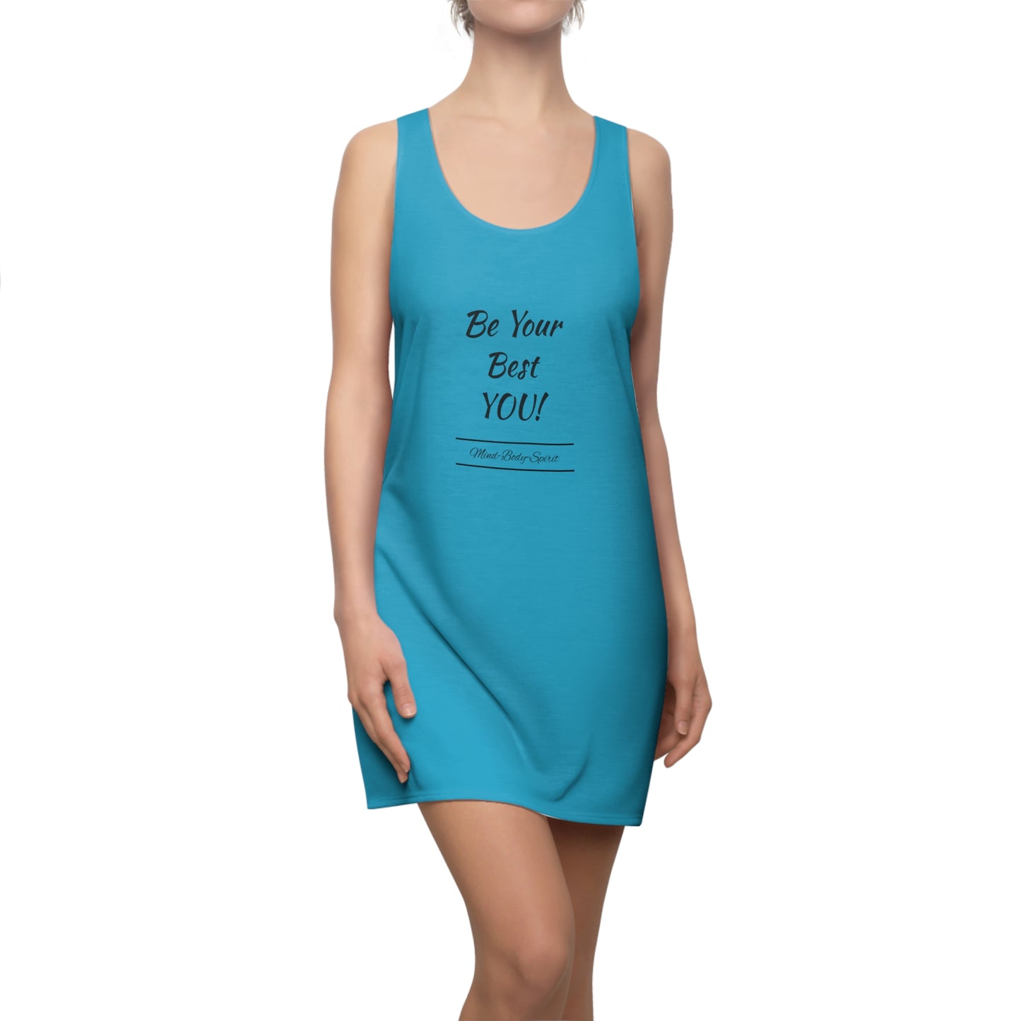 Be Your Best YOU! ZenGen - Turquoise Women's Cut & Sew Racerback Dress - ZenGen USA