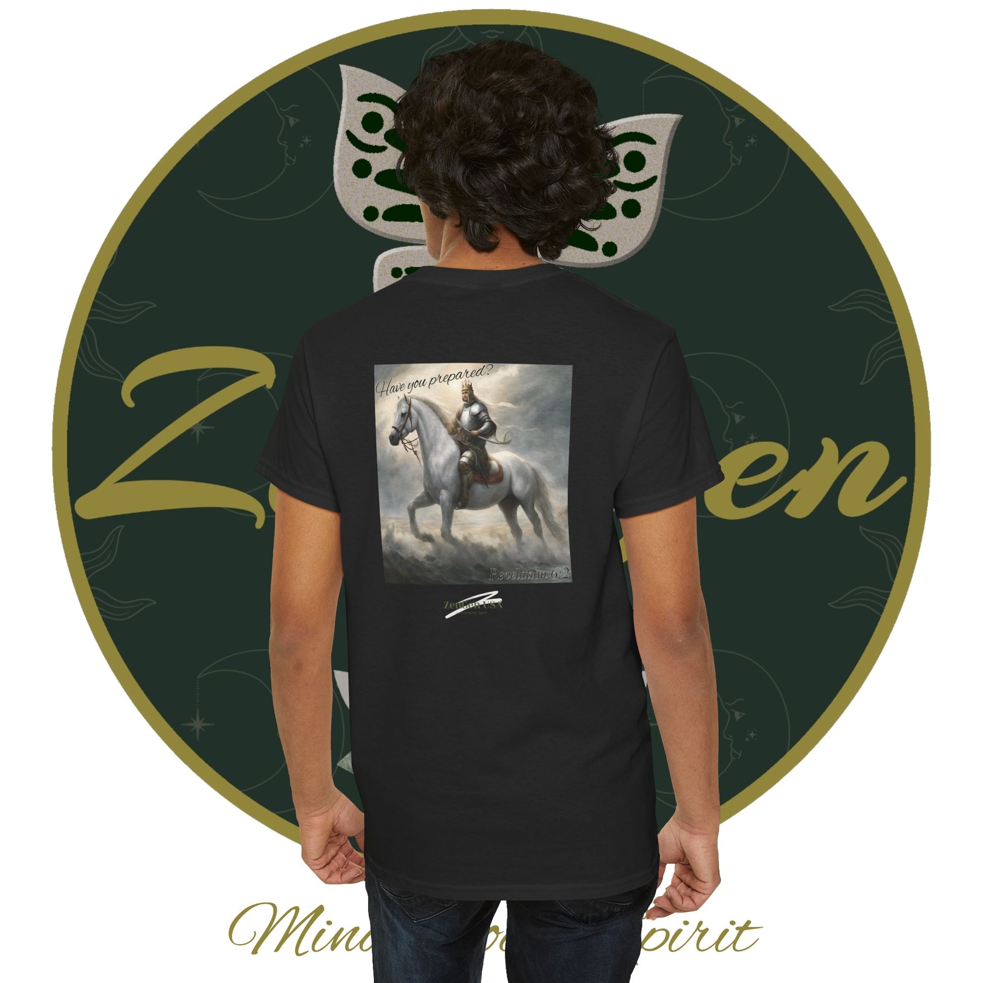Apocalypse - 1st Seal Revelation 6:2 - Unisex Heavy Cotton Tee - Revelation Collection - ZenGen USA - ZenGen USA