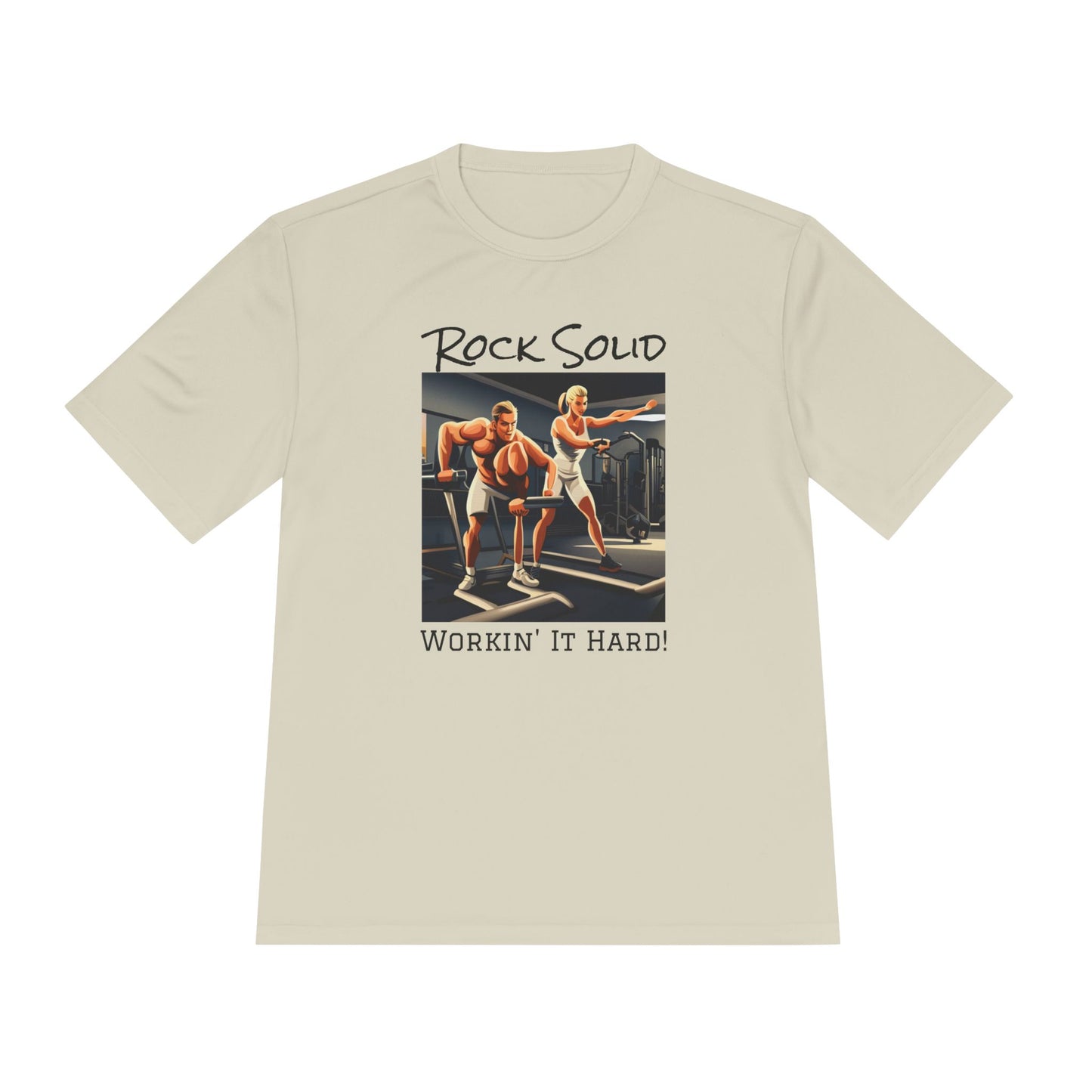 Unisex Moisture Wicking Tee - ROCK SOLID "Workin' It Hard!" - ZenGen USA - ZenGen USA