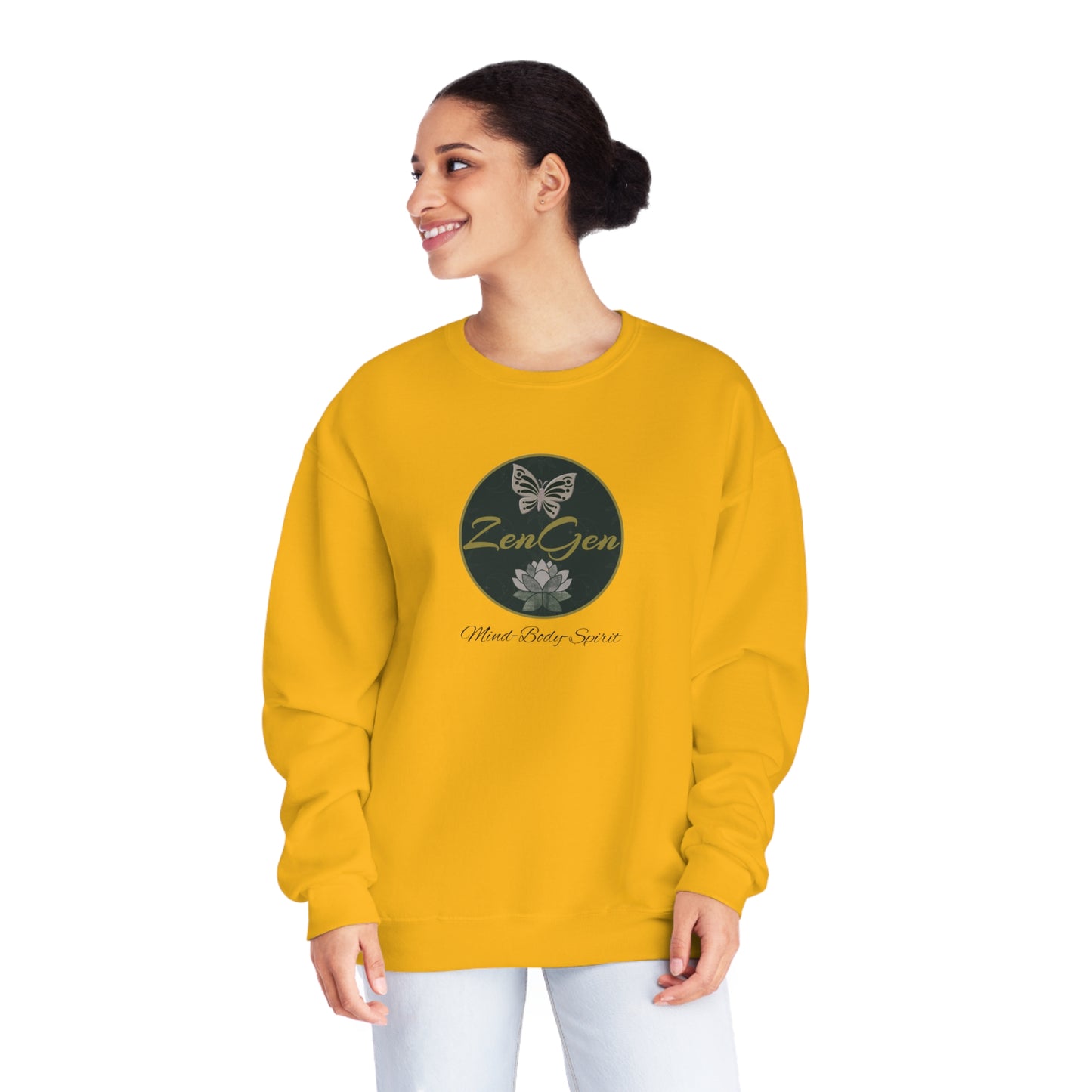 ZenGen Logo Sweatshirt - Unisex NuBlend® Crewneck Sweatshirt - ZenGen USA