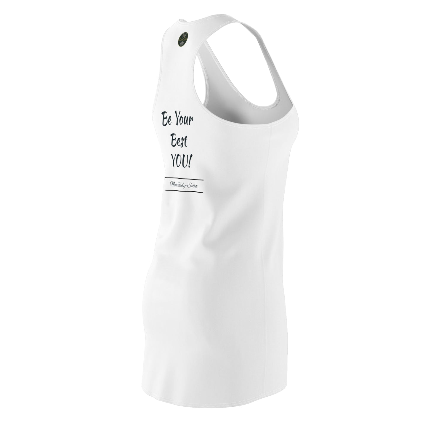 Be Your Best YOU! ZenGen - White Women's Cut & Sew Racerback Dress - ZenGen USA