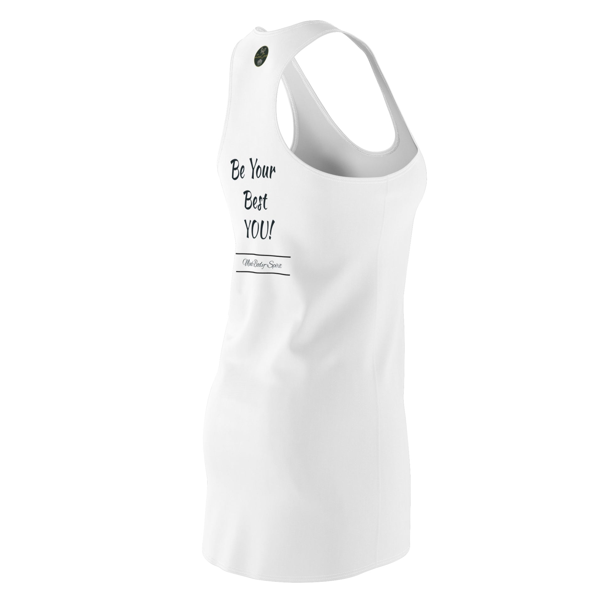 Be Your Best YOU! ZenGen - White Women's Cut & Sew Racerback Dress - ZenGen USA