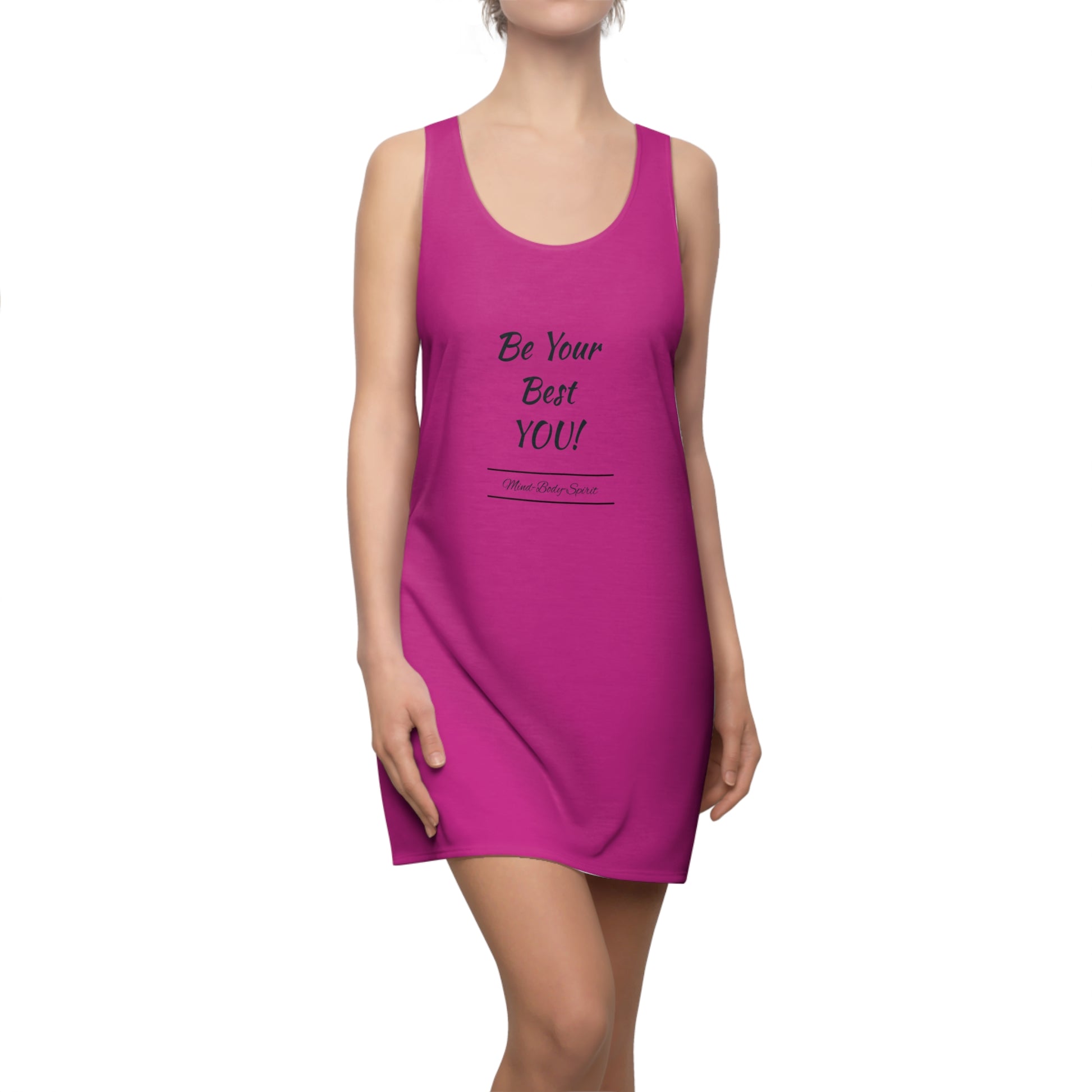 Be Your Best YOU! ZenGen - Pink Women's Cut & Sew Racerback Dress - ZenGen USA