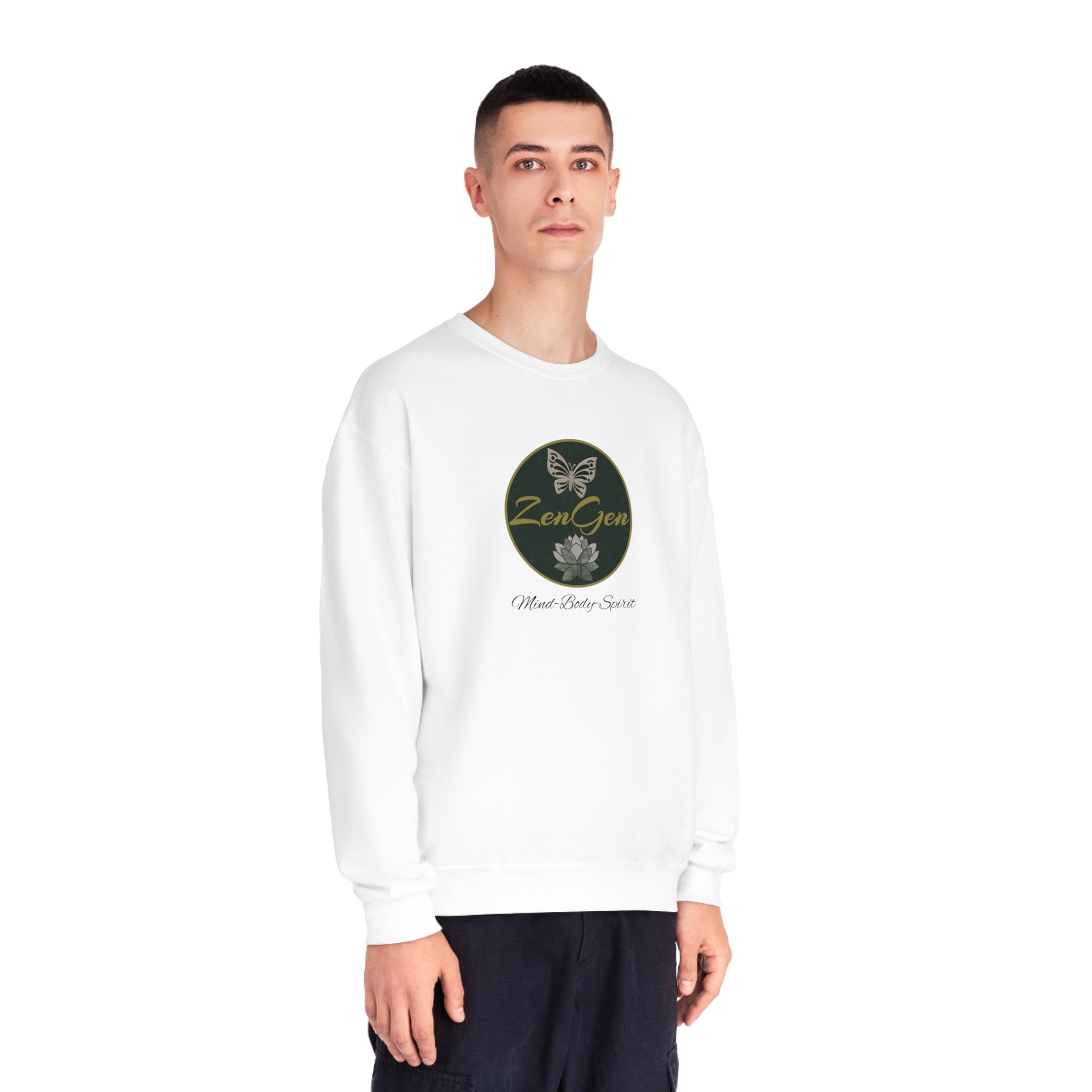 ZenGen Logo Sweatshirt - Unisex NuBlend® Crewneck Sweatshirt - ZenGen USA