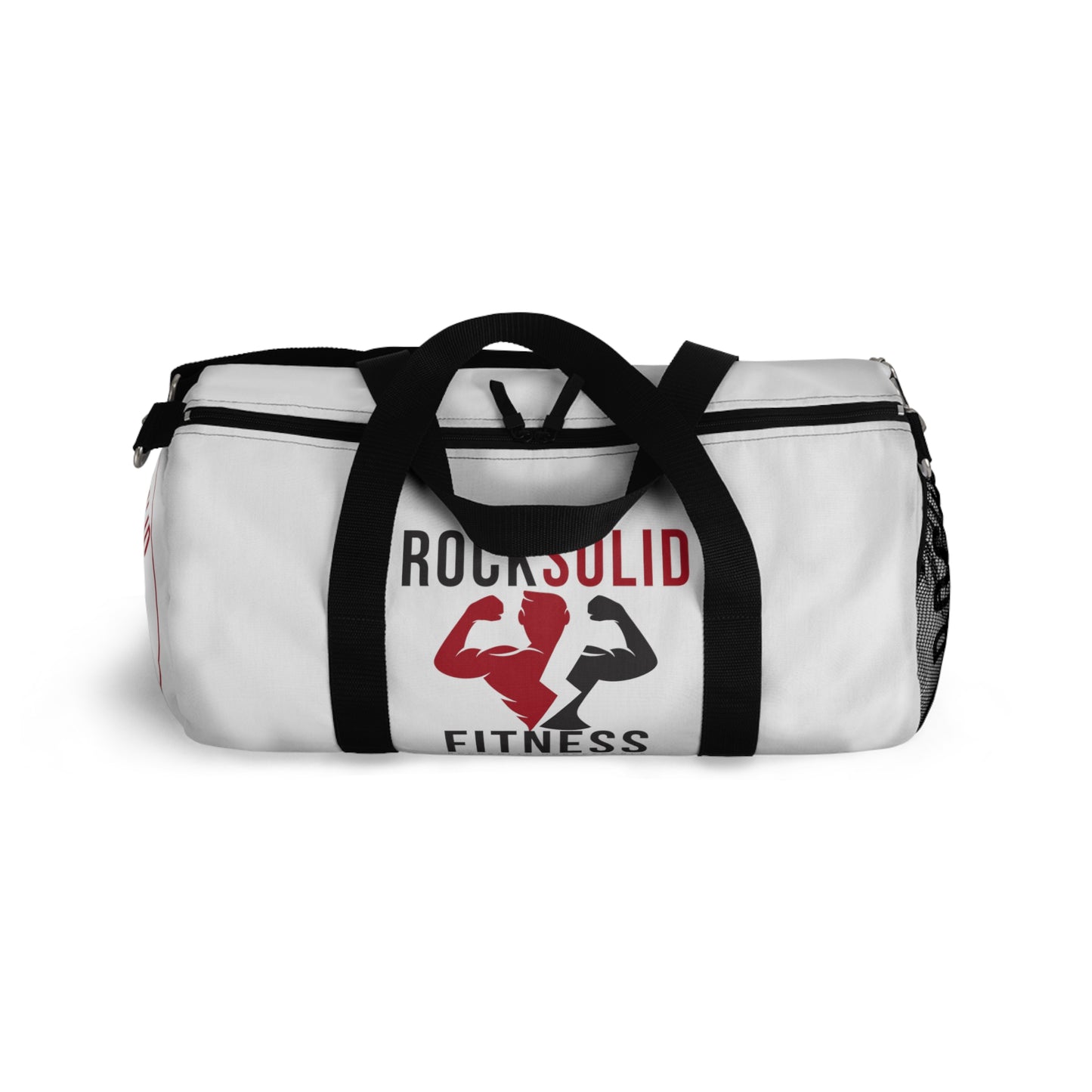 RockSolid Fitness Duffel Bag | White | Oxford Canvas | Original Logo - ZenGen USA