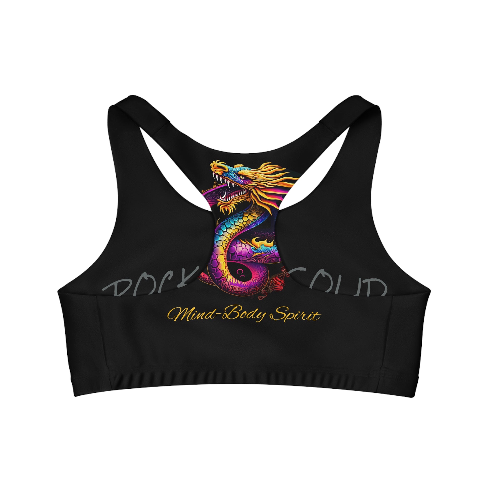 Dragon Sports Bra | Black | Rock Solid | ZenGen USA - ZenGen USA