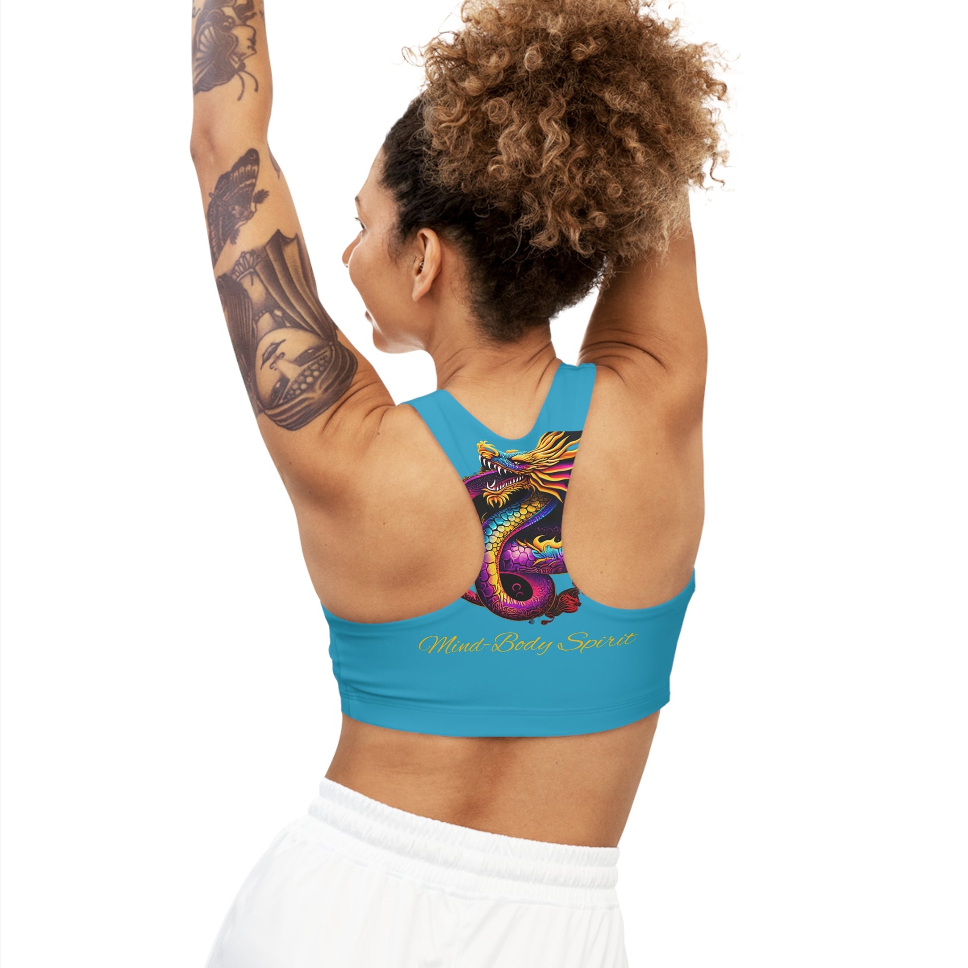 Dragon Sports Bra | Turquoise | Rock Solid | ZenGen USA - ZenGen USA