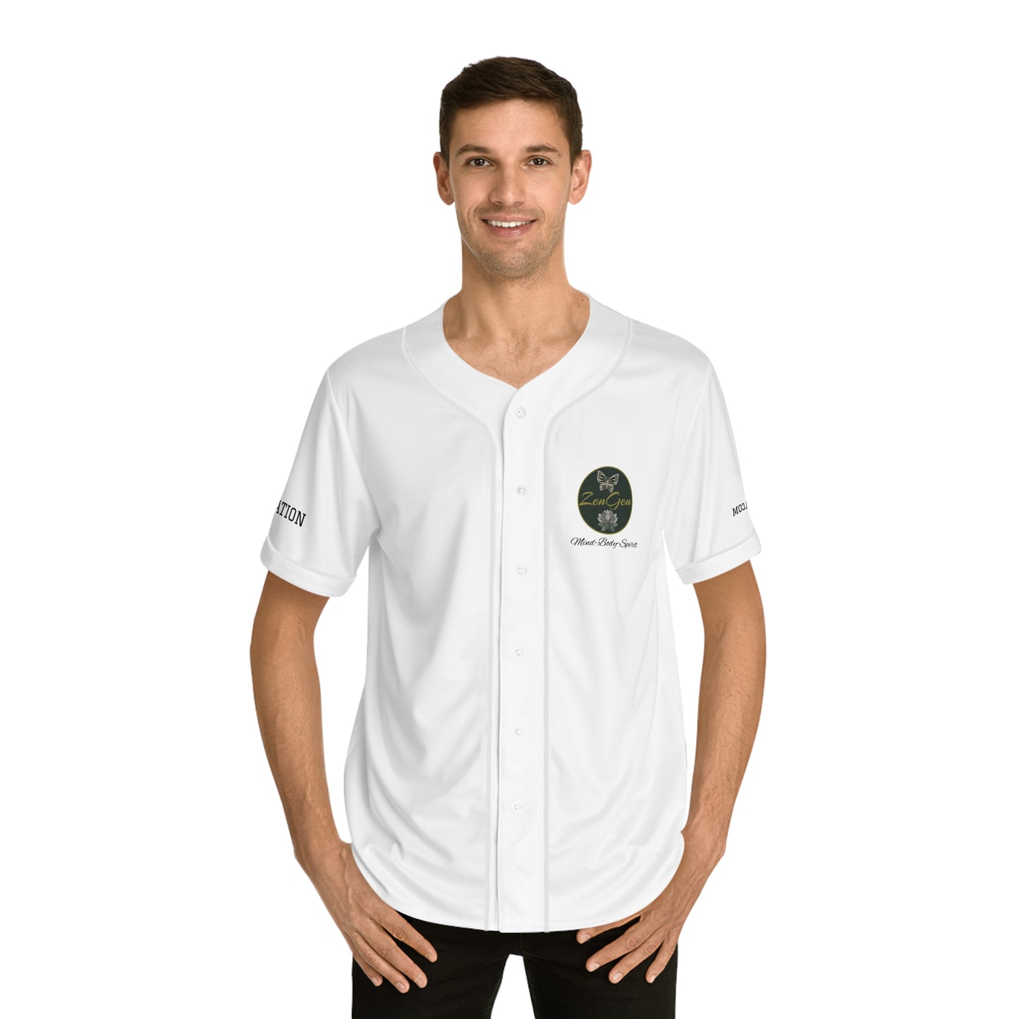 ZenGen BCOOL2EVERYBODY Men's Baseball Jersey - In White - ZenGen USA