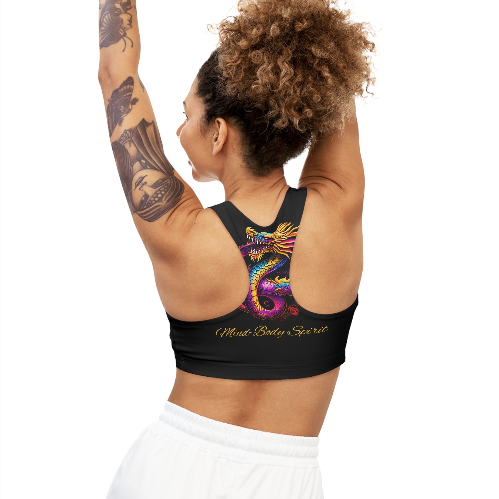 Dragon Sports Bra | Black | Rock Solid | ZenGen USA - ZenGen USA