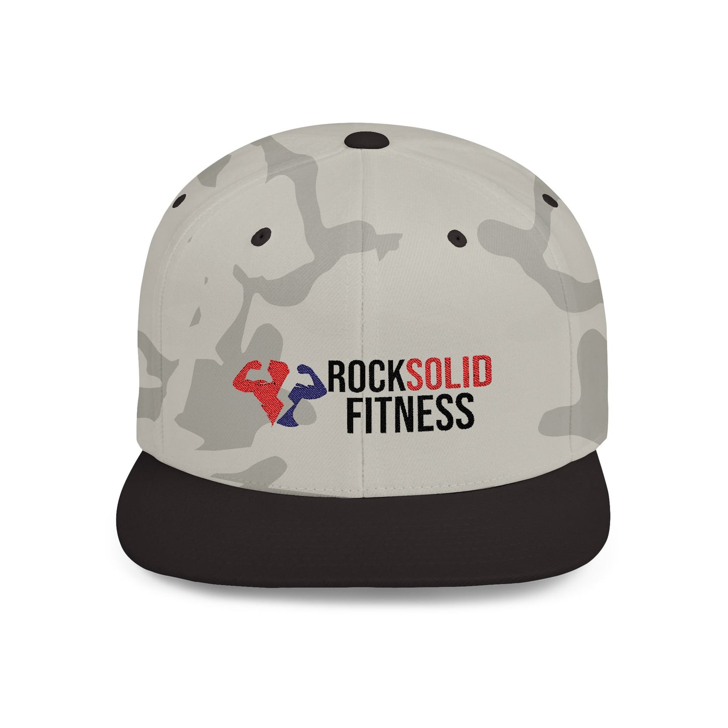 RockSolid Fitness Flat Bill Snapback Cap - Stylish Workout Gear - ZenGen USA