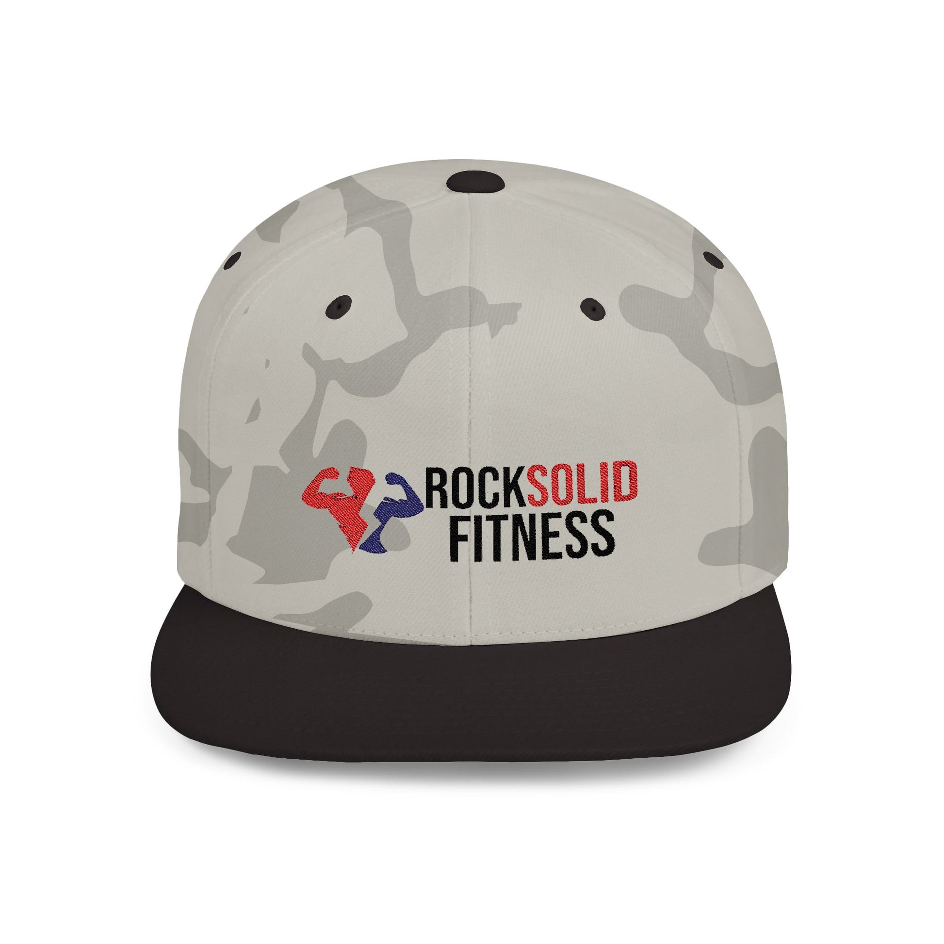 RockSolid Fitness Flat Bill Snapback Cap - Stylish Workout Gear - ZenGen USA