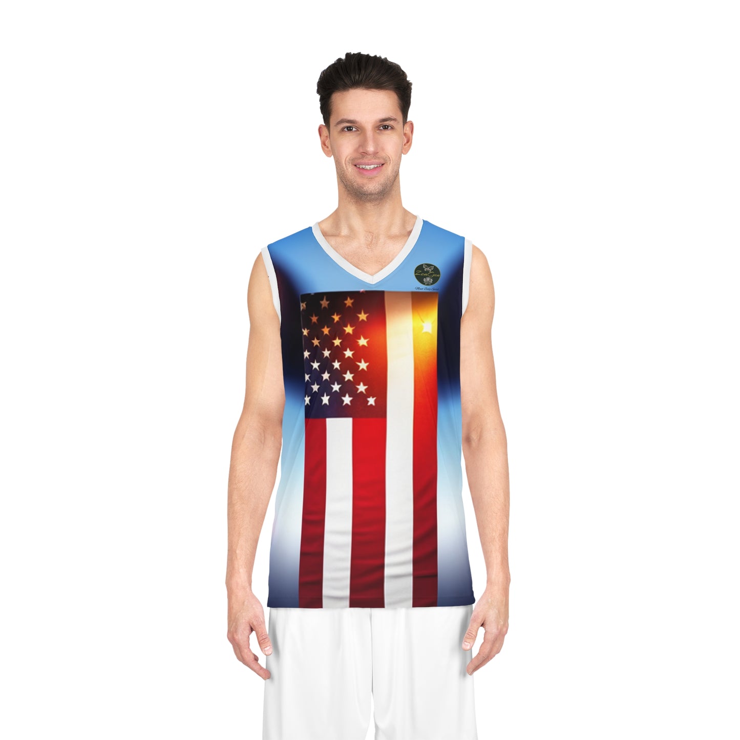 ROCK SOLID - Basketball Jersey (AOP) - ZenGen Nation- Stars & Stripes - ZenGen USA