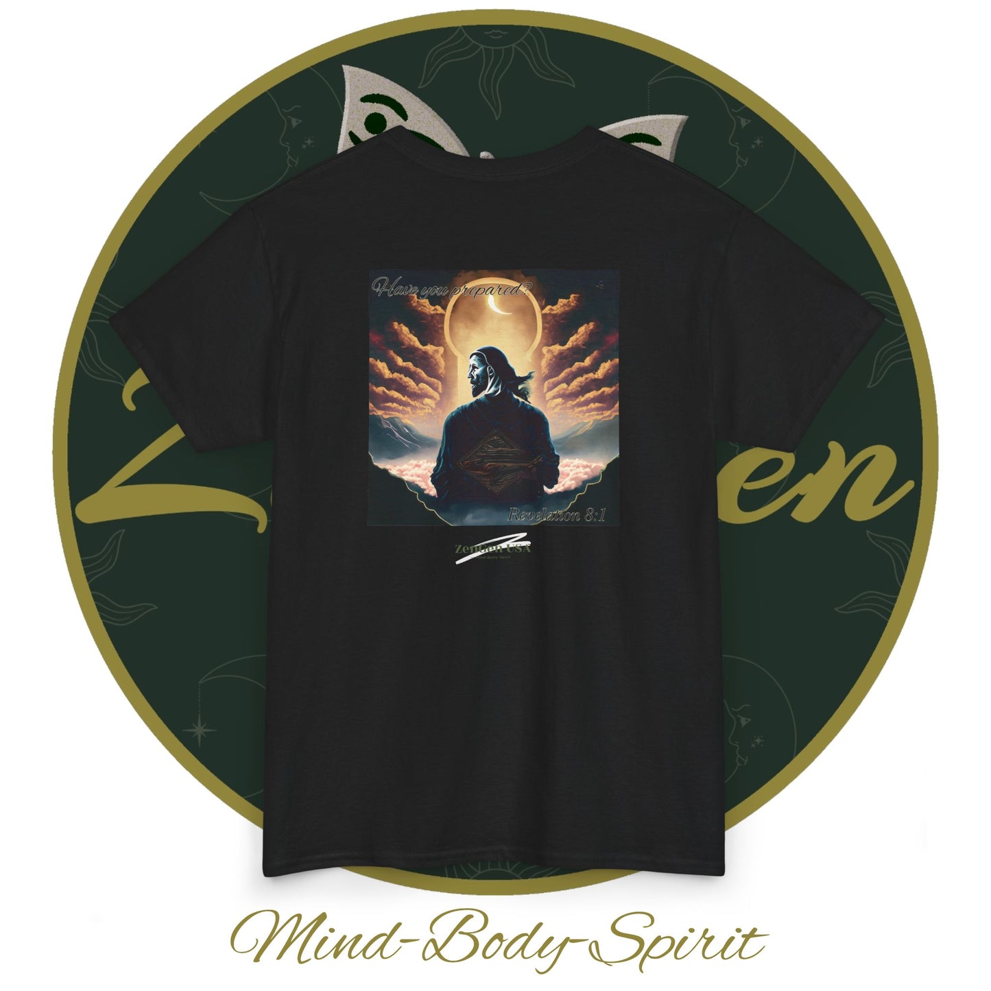 Apocalypse - 7th Seal Revelation 8:1 - Unisex Heavy Cotton Tee - Revelation Collection - ZenGen USA - ZenGen USA