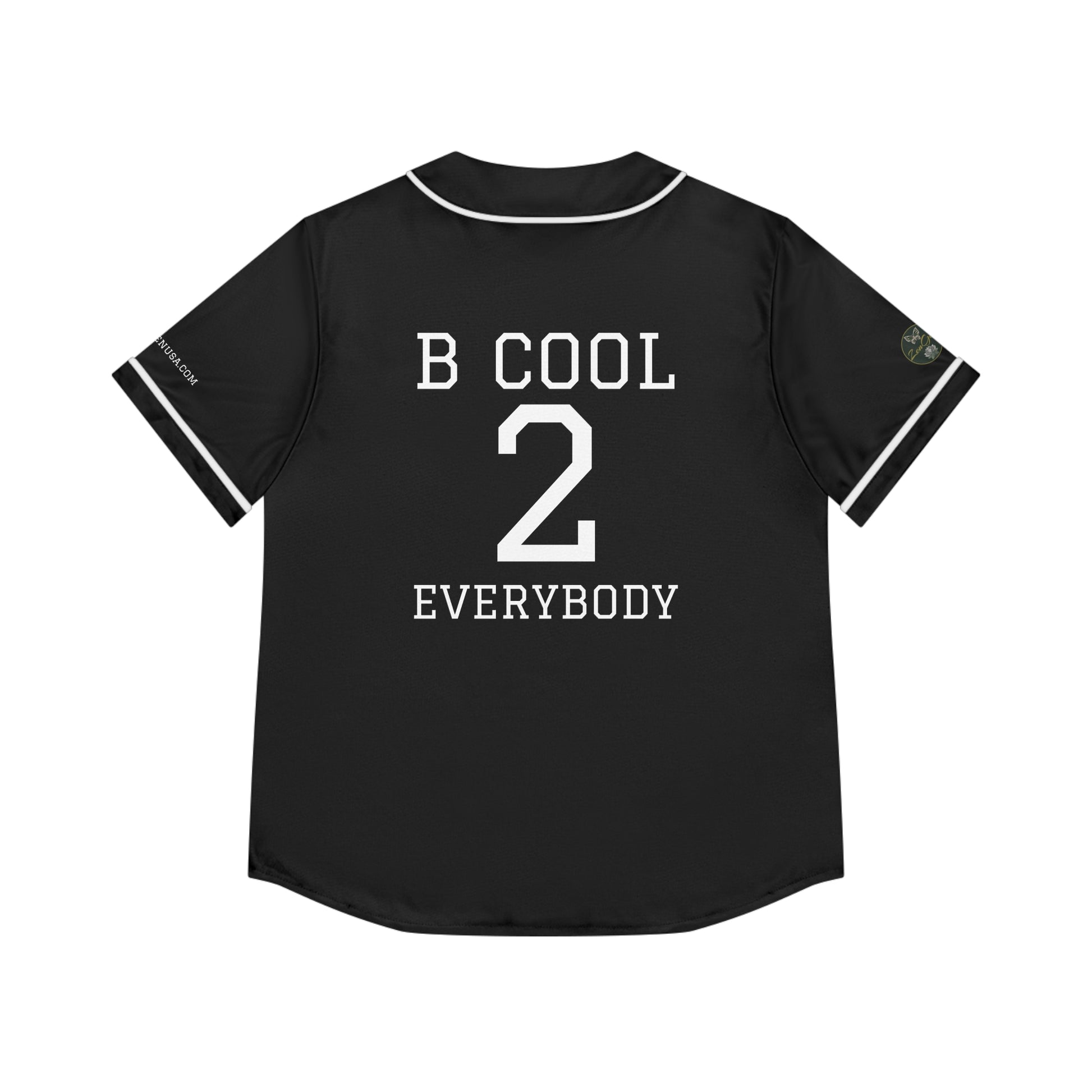 ZenGen BCOOL2EVERYBODY Women's Baseball Jersey - In Black - ZenGen USA
