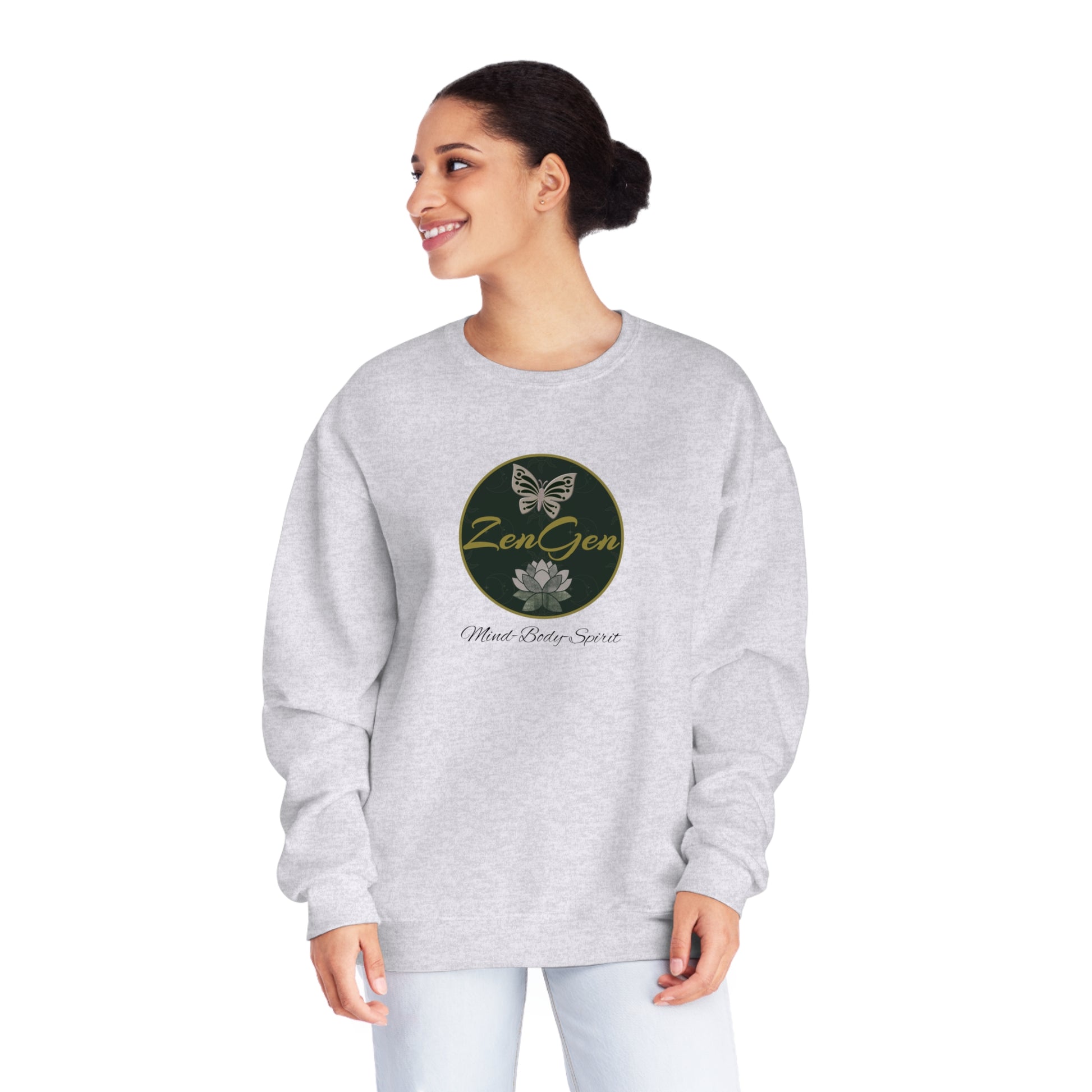 ZenGen Logo Sweatshirt - Unisex NuBlend® Crewneck Sweatshirt - ZenGen USA