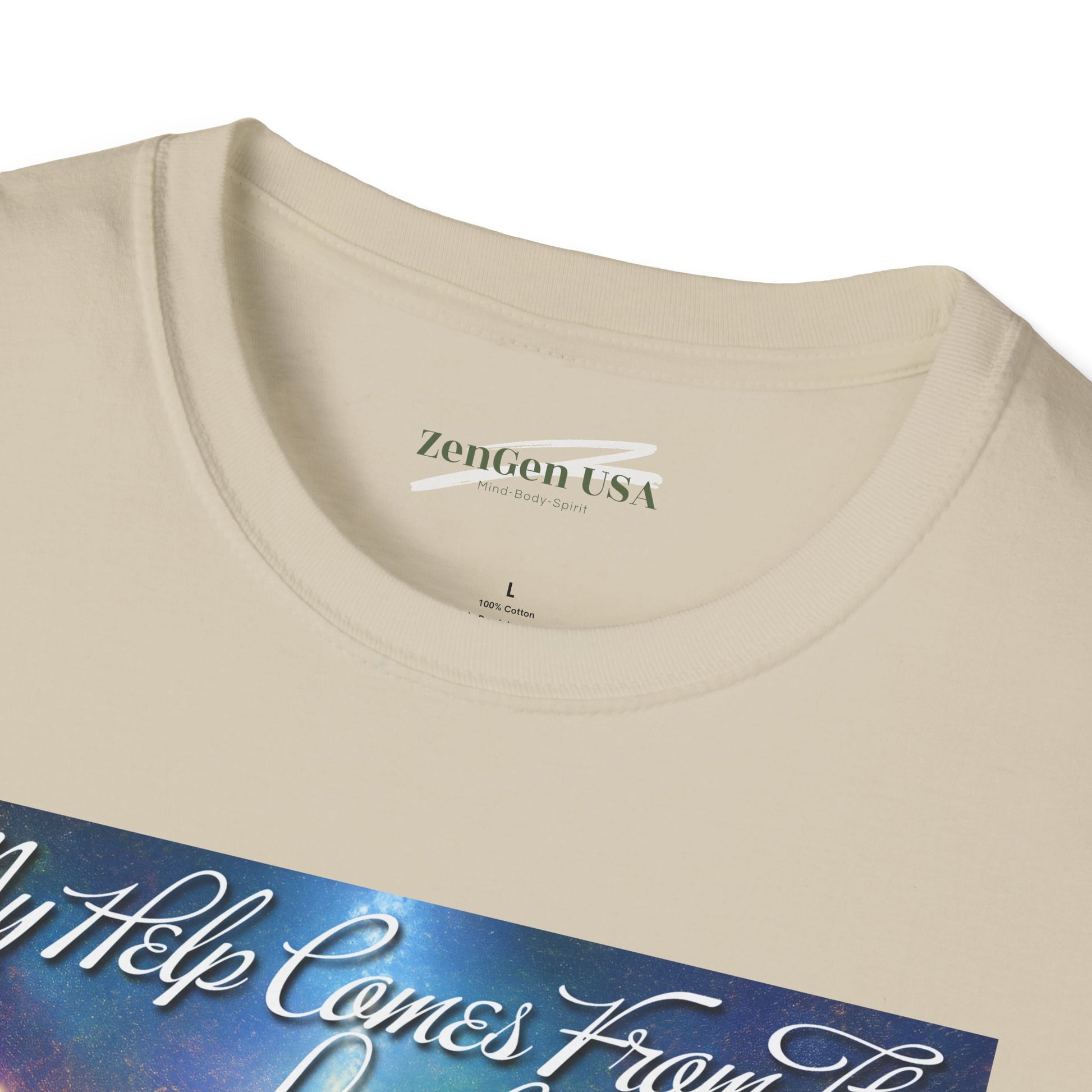 ZenGen USA Psalm 121:2 My Help Comes From The Lord... - Unisex Softstyle T-Shirt - ZenGen USA