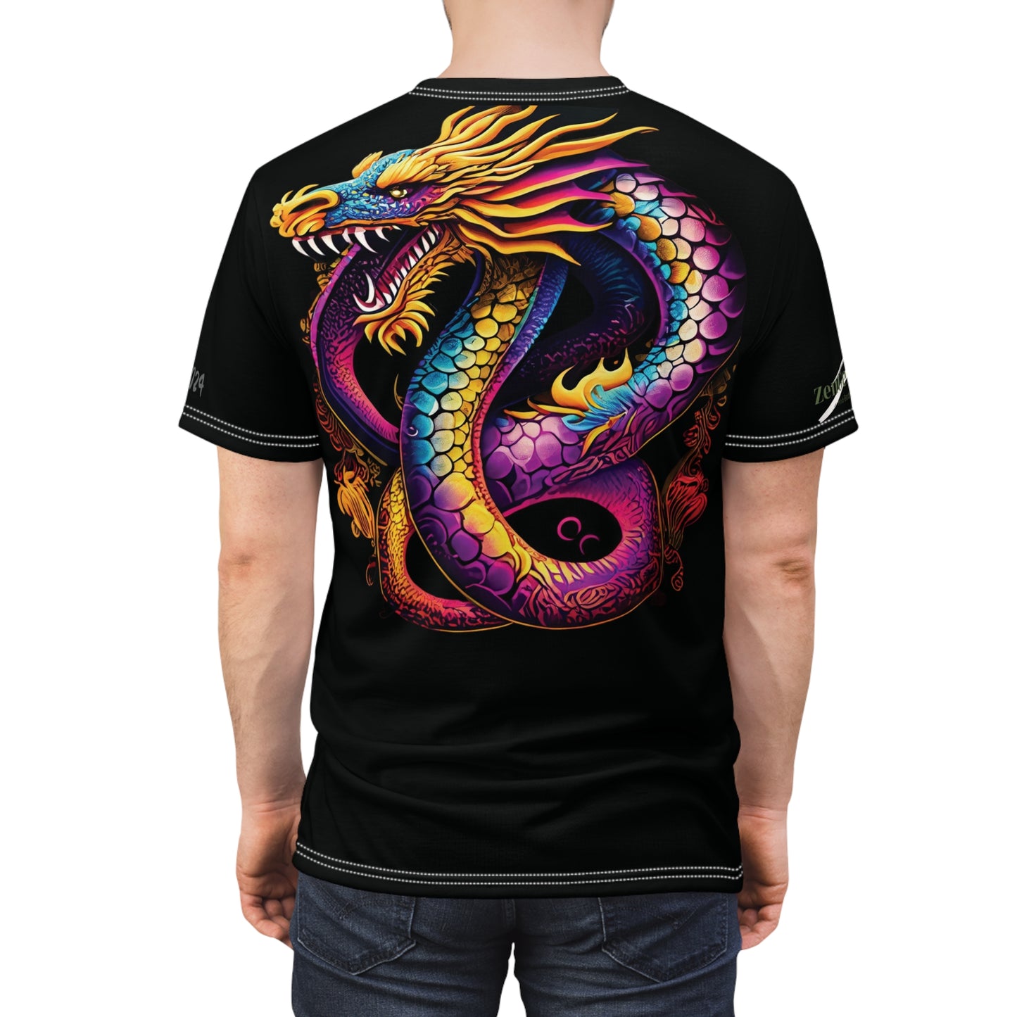 Dragon Unisex Cut & Sew Tee (AOP) | Kung Hei Fat Choi | ZenGen USA - ZenGen USA