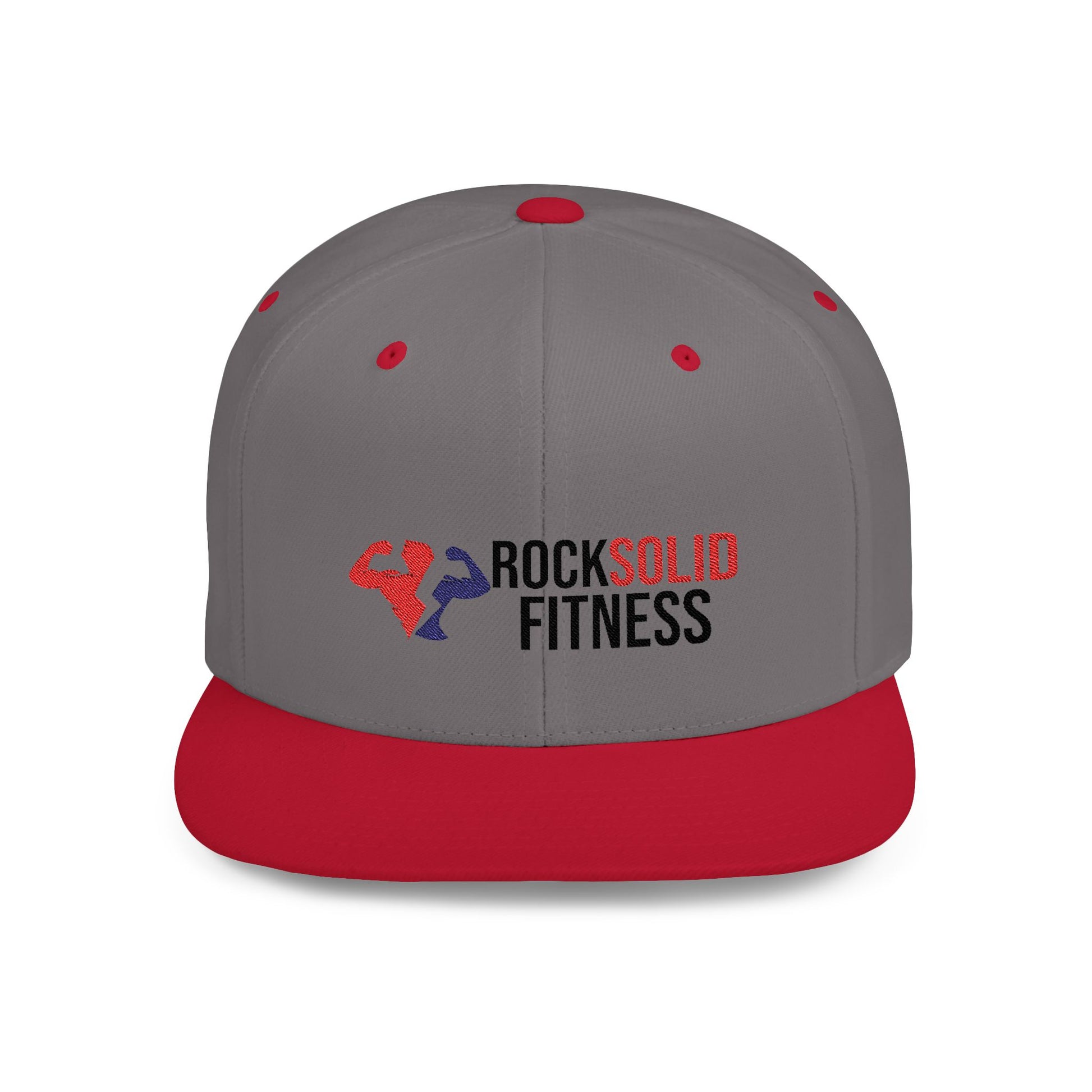 RockSolid Fitness Flat Bill Snapback Cap - Stylish Workout Gear - ZenGen USA