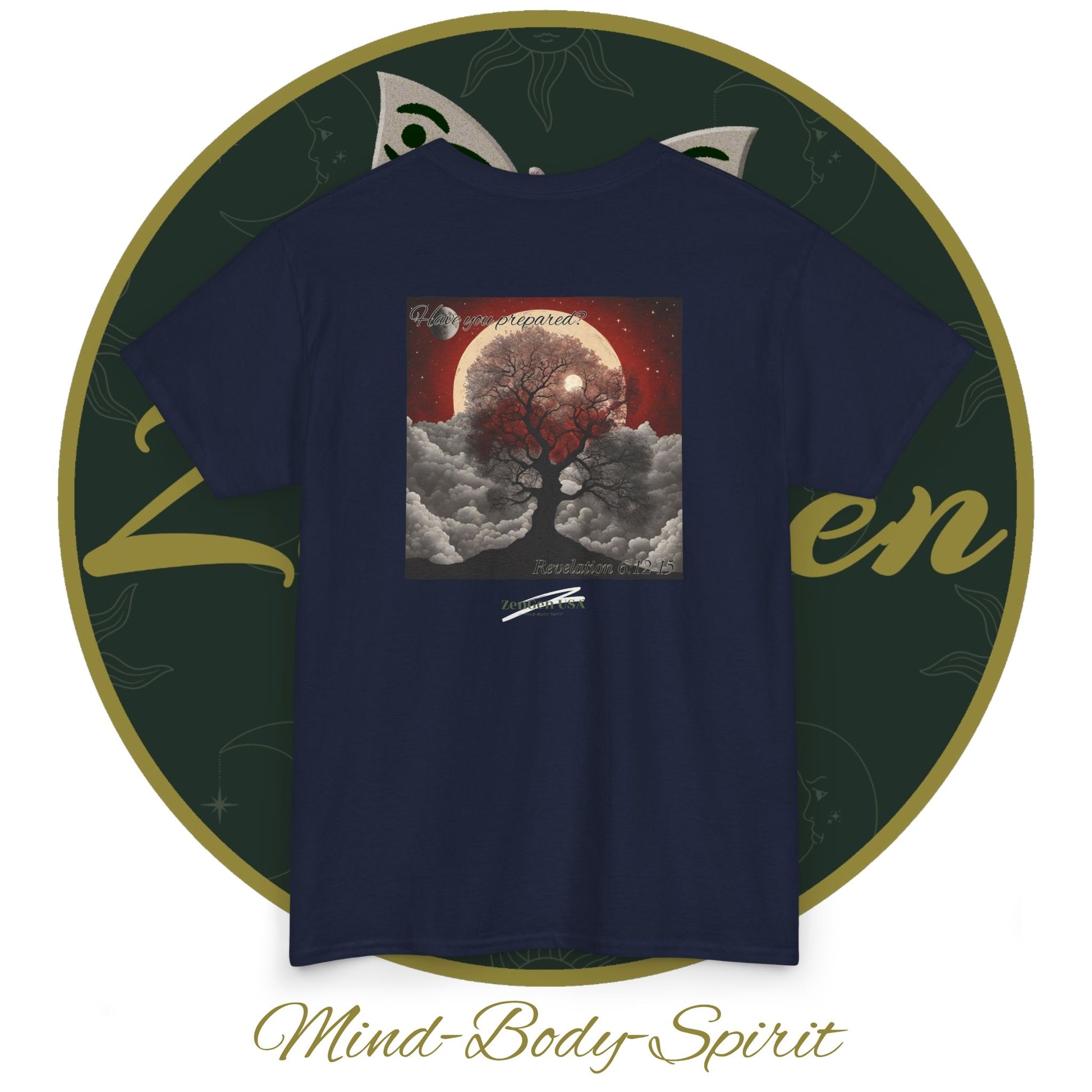 Apocalypse - 6th Seal Revelation 6:12-15 - Unisex Heavy Cotton Tee - Revelation Collection - ZenGen USA - ZenGen USA