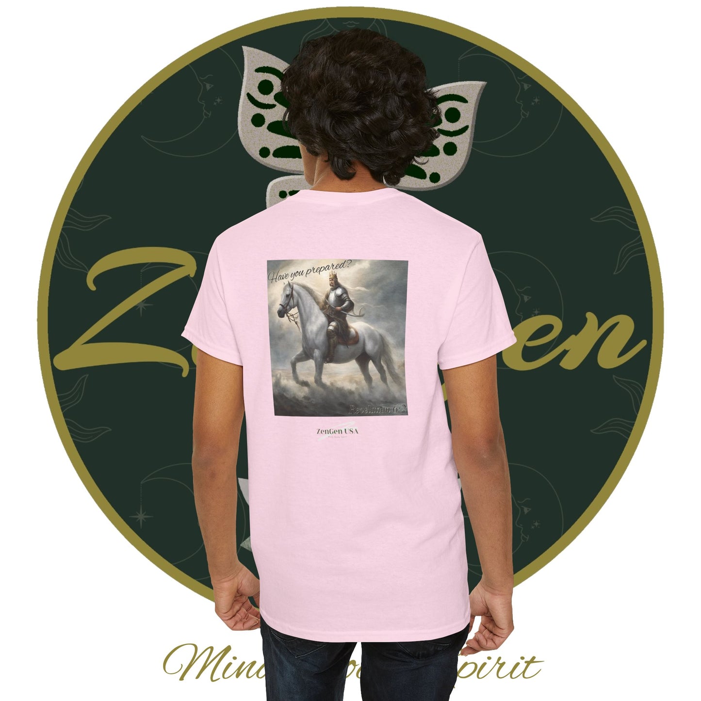 Apocalypse - 1st Seal Revelation 6:2 - Unisex Heavy Cotton Tee - Revelation Collection - ZenGen USA - ZenGen USA