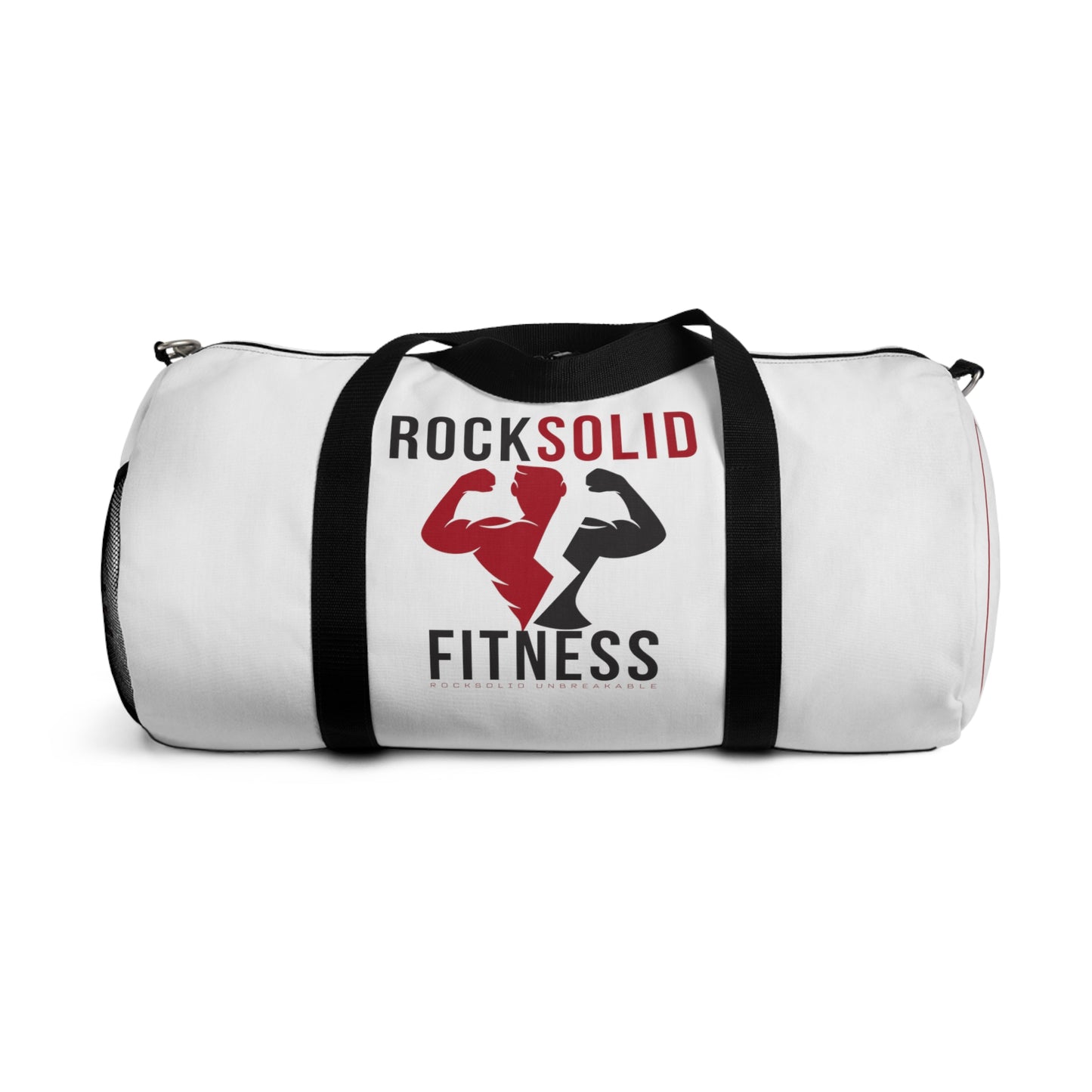 RockSolid Fitness Duffel Bag | White | Oxford Canvas | Original Logo - ZenGen USA