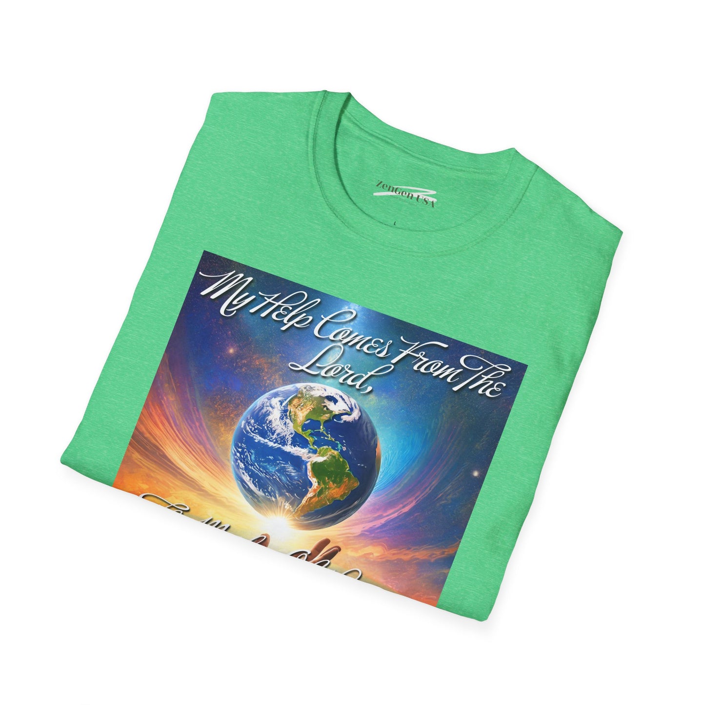 ZenGen USA Psalm 121:2 My Help Comes From The Lord... - Unisex Softstyle T-Shirt - ZenGen USA