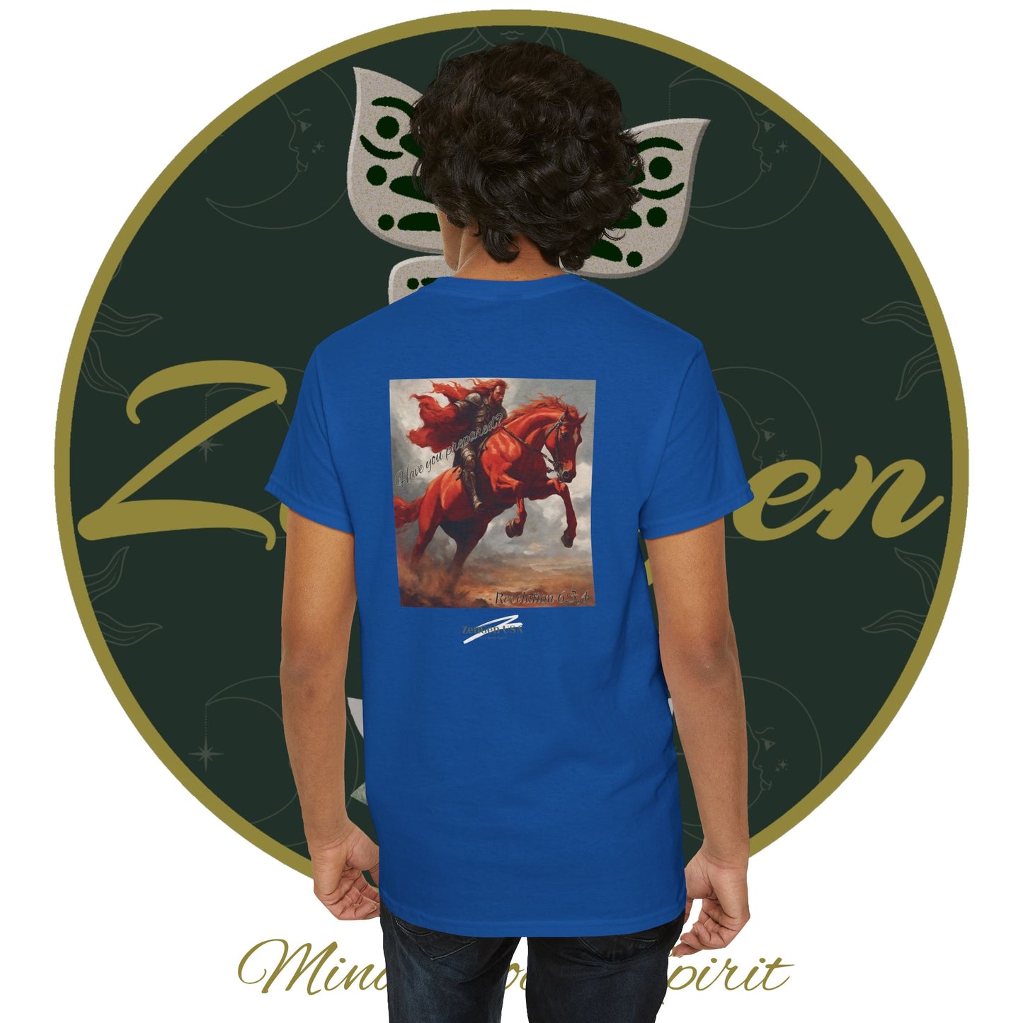 Apocalypse - 2nd Seal Revelation 6:3,4 - Unisex Heavy Cotton Tee - Revelation Collection - ZenGen USA - ZenGen USA