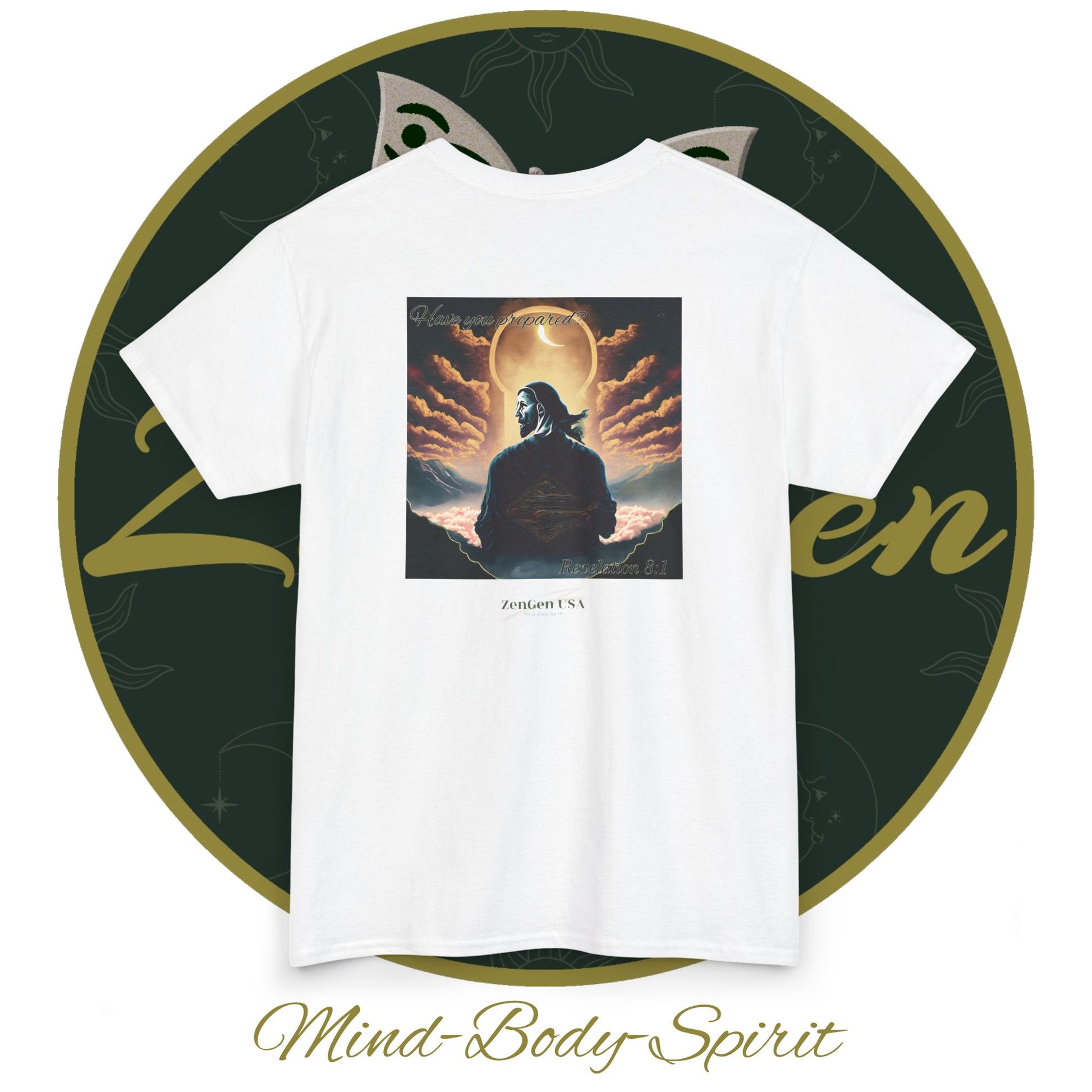 Apocalypse - 7th Seal Revelation 8:1 - Unisex Heavy Cotton Tee - Revelation Collection - ZenGen USA - ZenGen USA