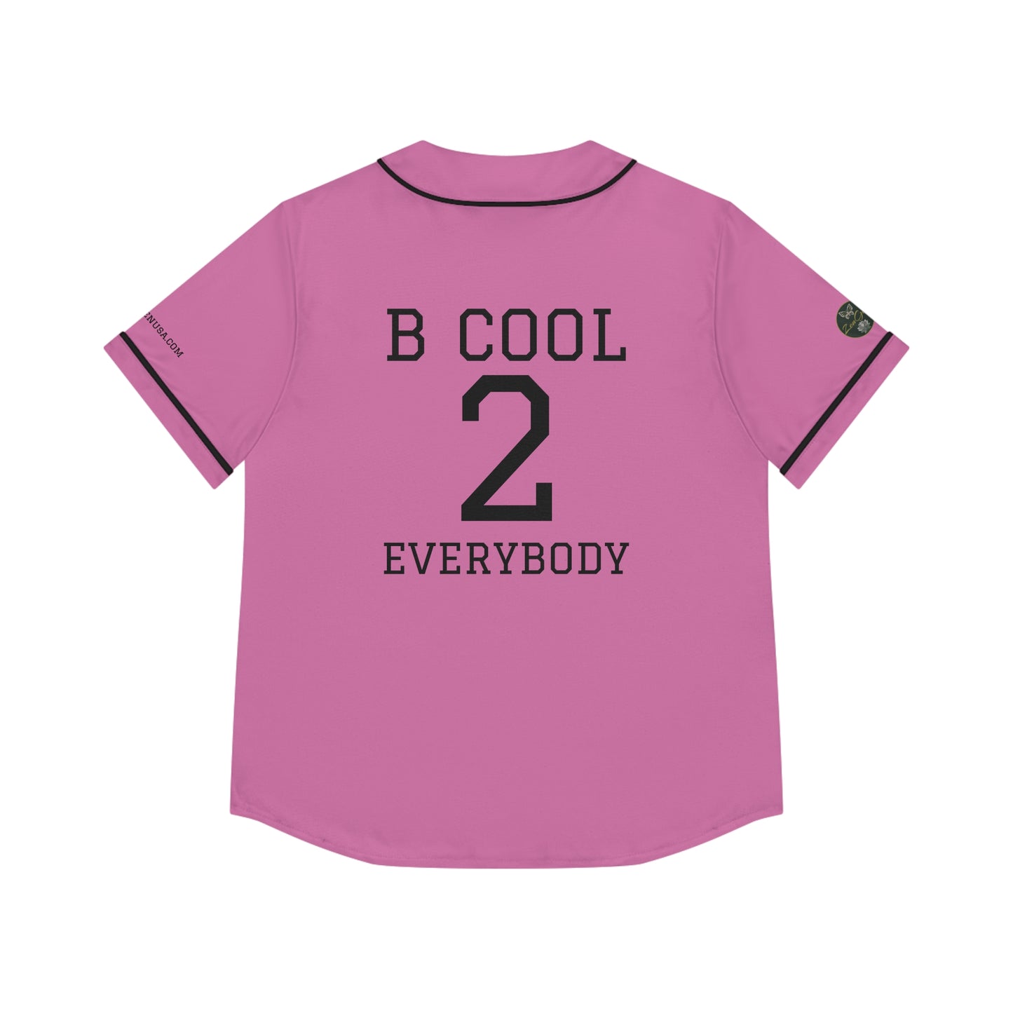 ZenGen BCOOL2EVERYBODY Women's Baseball Jersey - In Pink - ZenGen USA