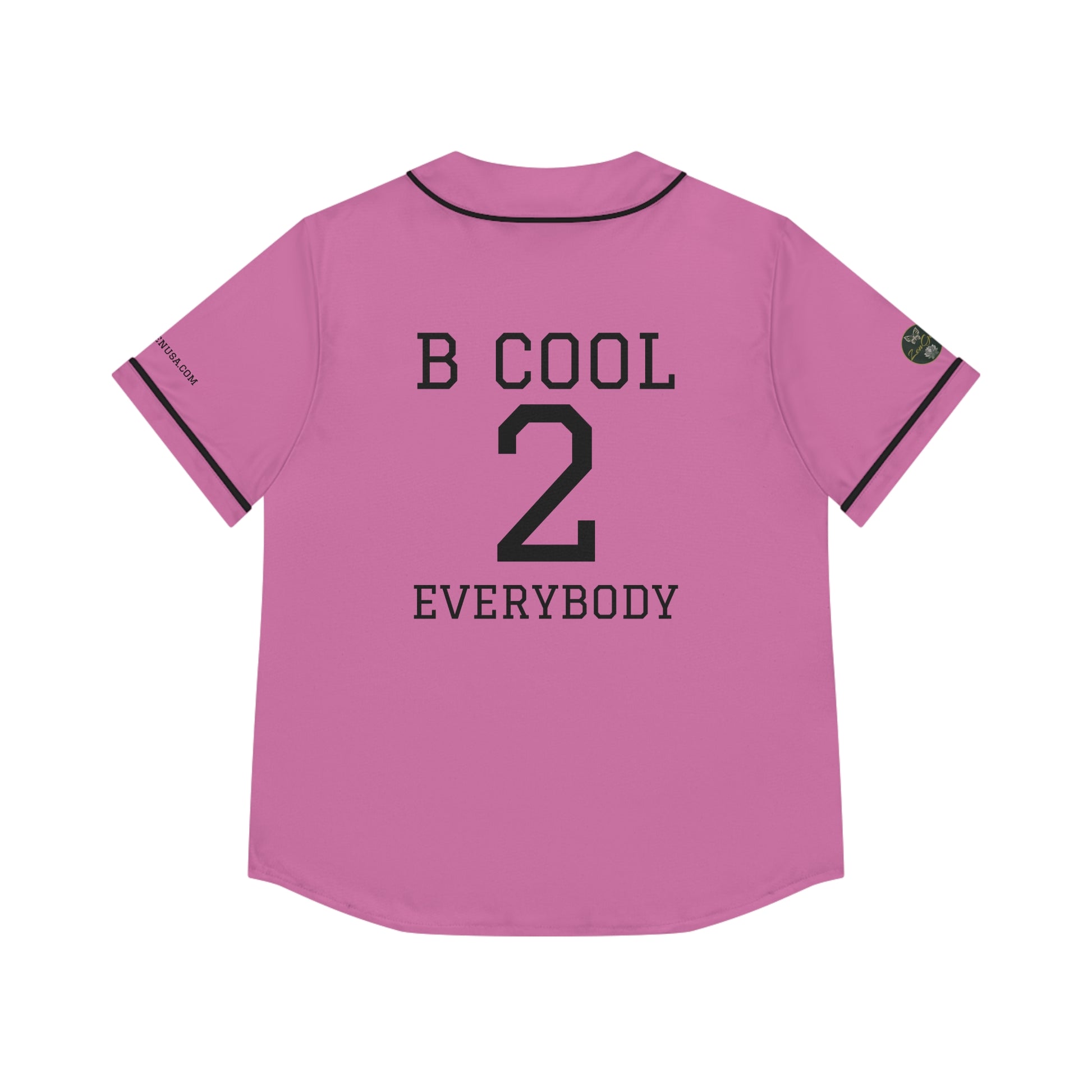 ZenGen BCOOL2EVERYBODY Women's Baseball Jersey - In Pink - ZenGen USA
