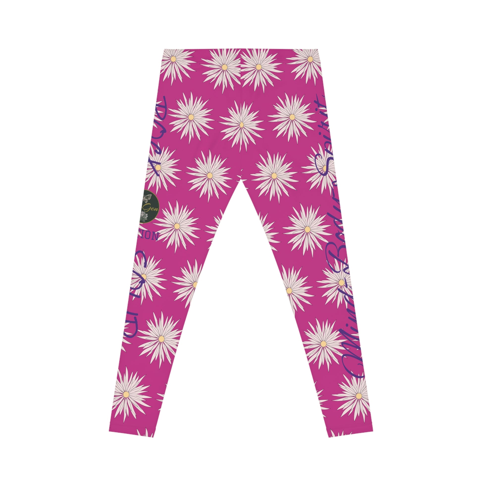 Women's Casual Leggings - Pink - ROCK SOLID Blazing Flower - ZenGen USA - ZenGen USA