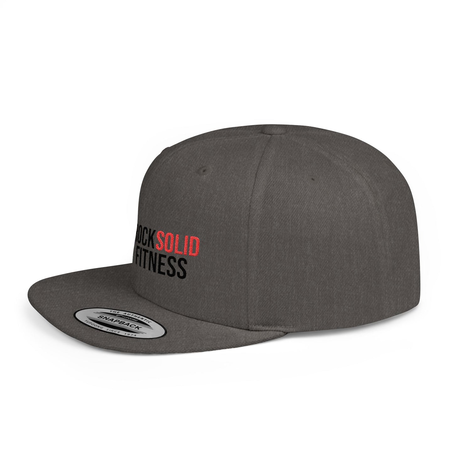 RockSolid Fitness Flat Bill Snapback Cap - Stylish Workout Gear - ZenGen USA