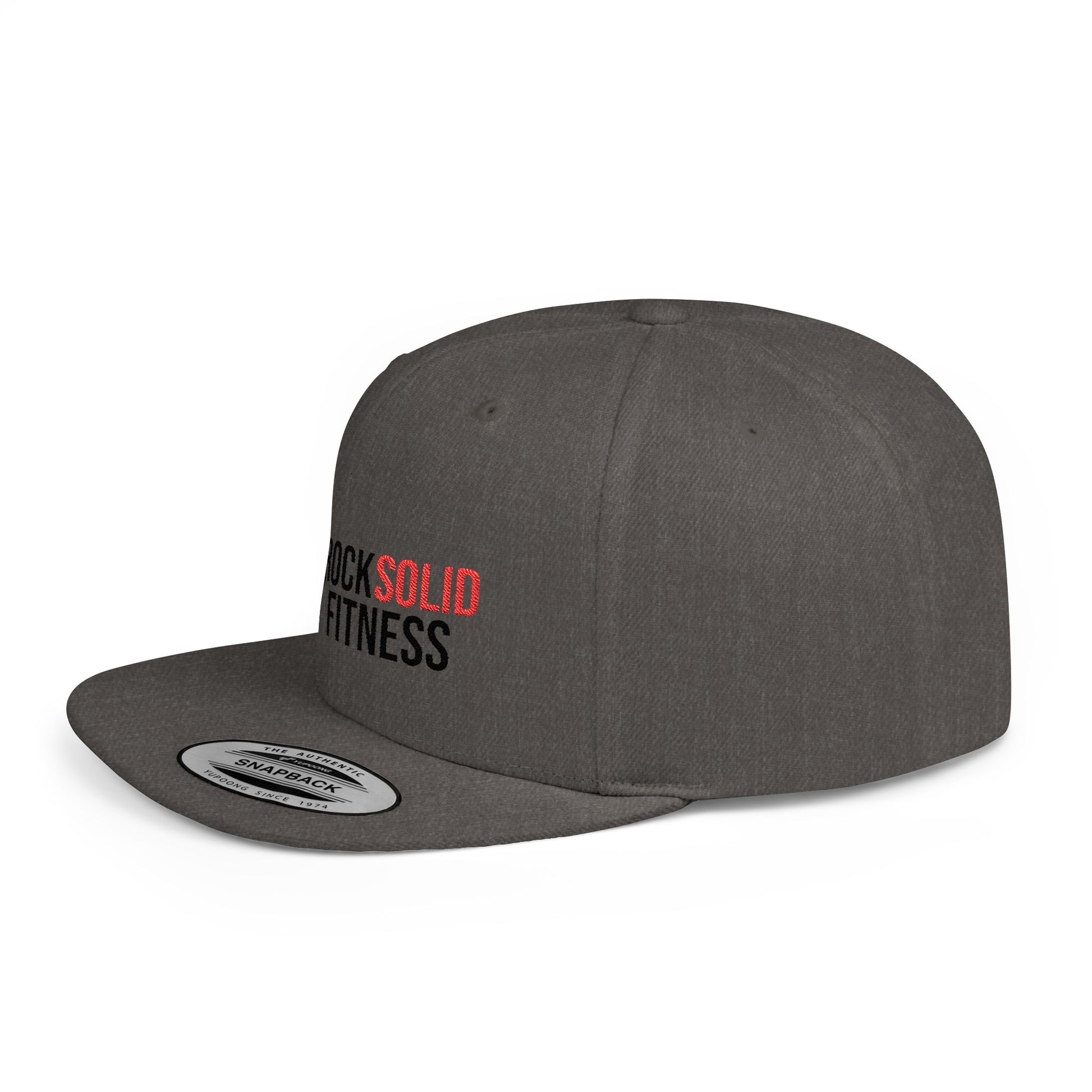 RockSolid Fitness Flat Bill Snapback Cap - Stylish Workout Gear - ZenGen USA