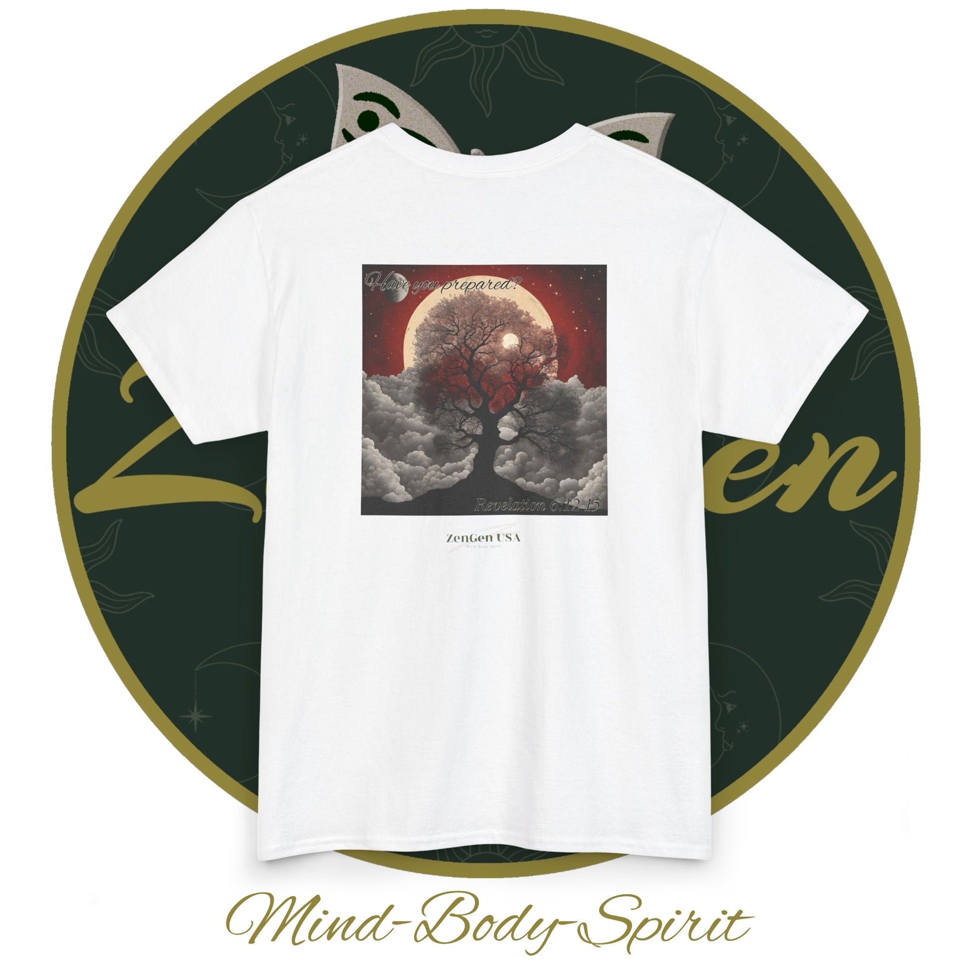 Apocalypse - 6th Seal Revelation 6:12-15 - Unisex Heavy Cotton Tee - Revelation Collection - ZenGen USA - ZenGen USA