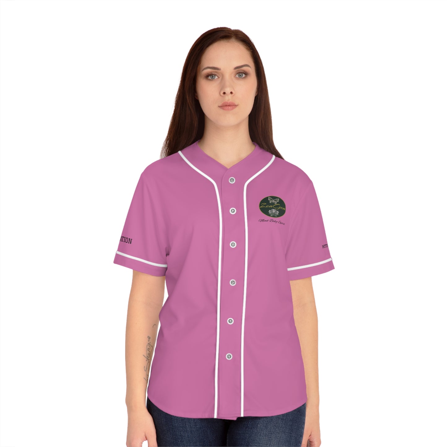 ZenGen BCOOL2EVERYBODY Women's Baseball Jersey - In Pink - ZenGen USA