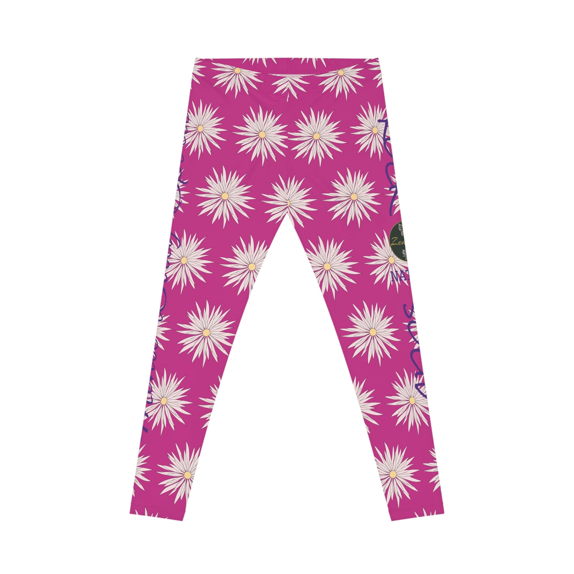 Women's Casual Leggings - Pink - ROCK SOLID Blazing Flower - ZenGen USA - ZenGen USA