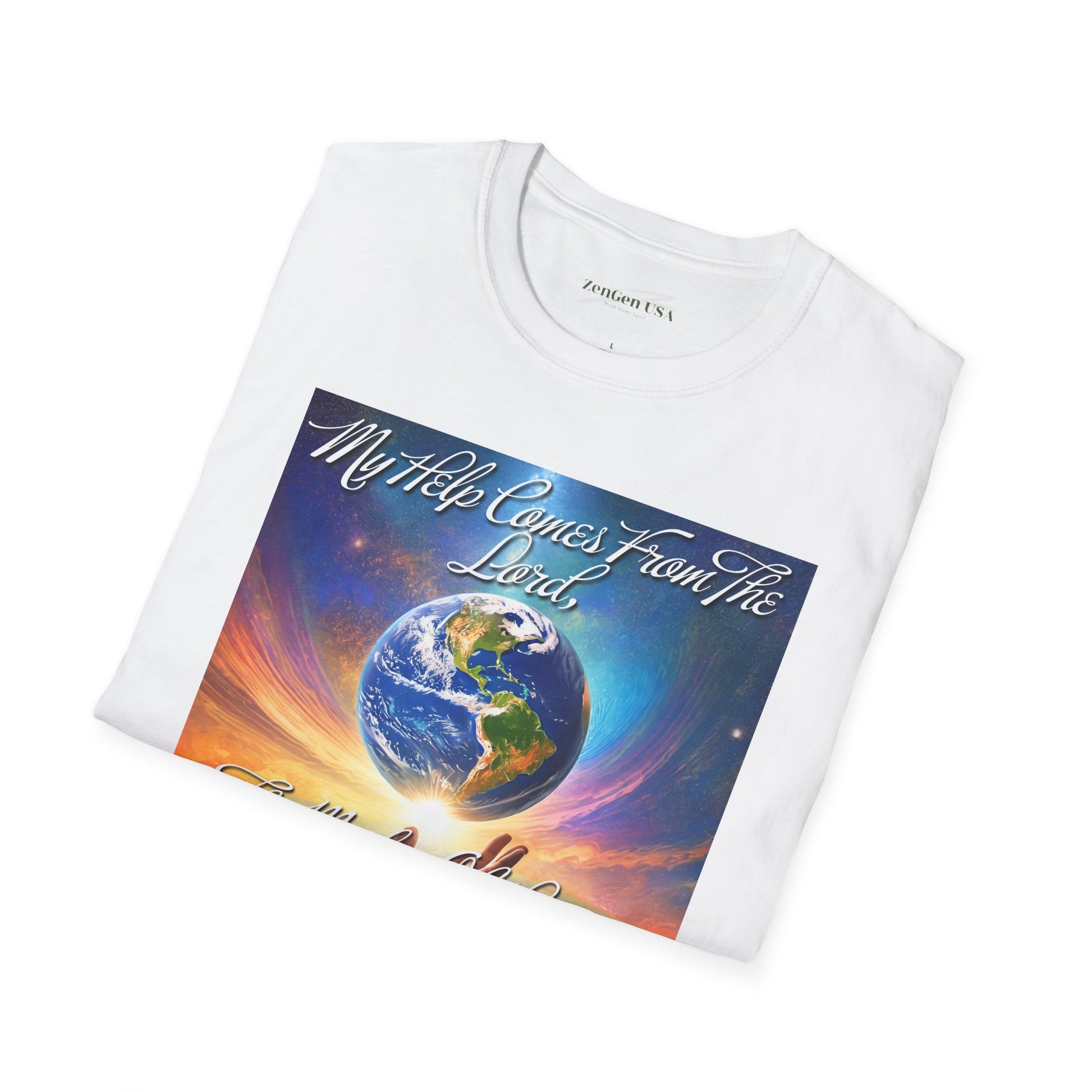 ZenGen USA Psalm 121:2 My Help Comes From The Lord... - Unisex Softstyle T-Shirt - ZenGen USA