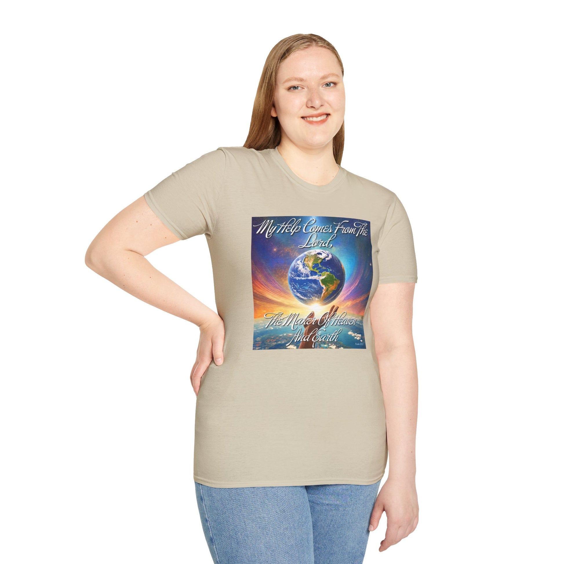 ZenGen USA Psalm 121:2 My Help Comes From The Lord... - Unisex Softstyle T-Shirt - ZenGen USA