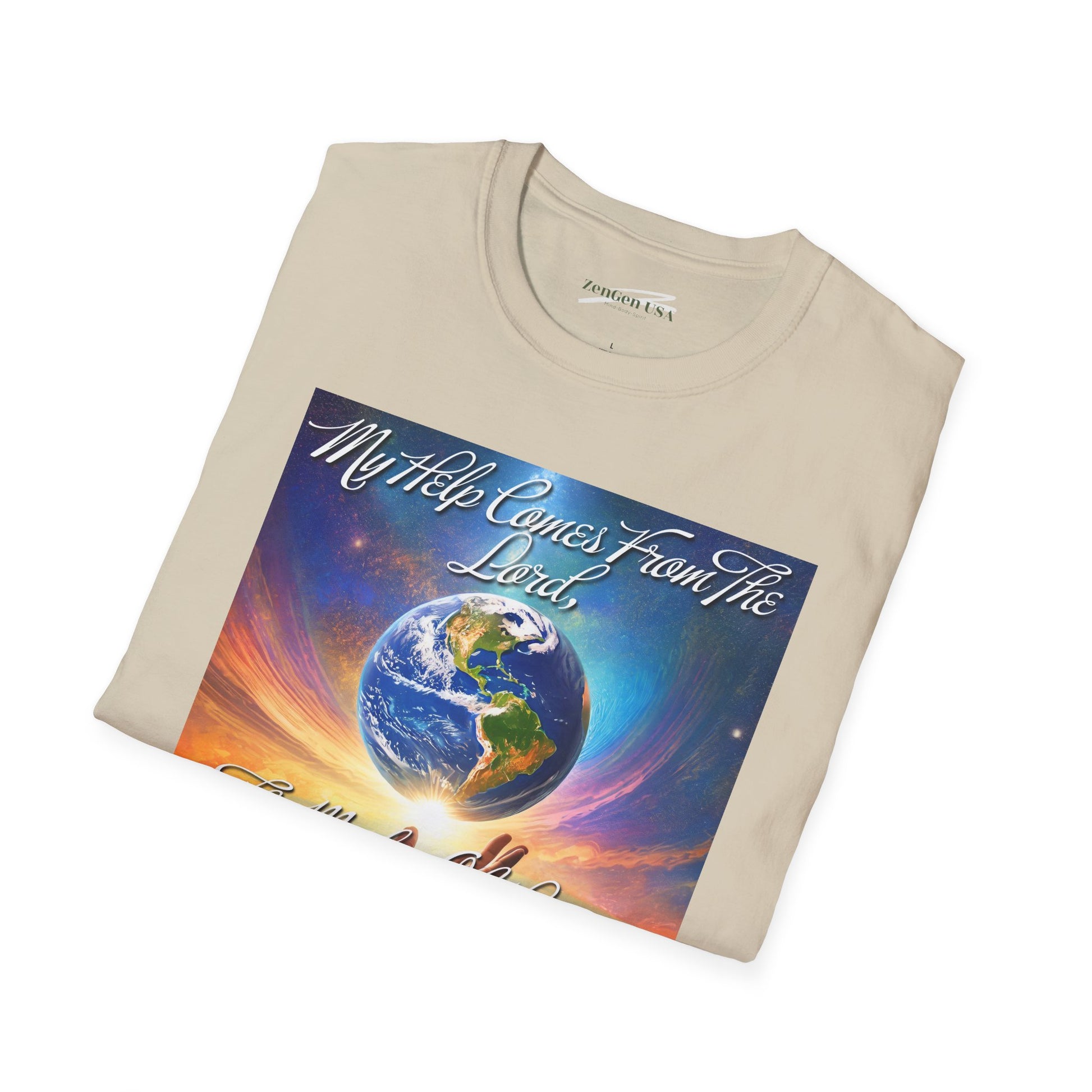 ZenGen USA Psalm 121:2 My Help Comes From The Lord... - Unisex Softstyle T-Shirt - ZenGen USA