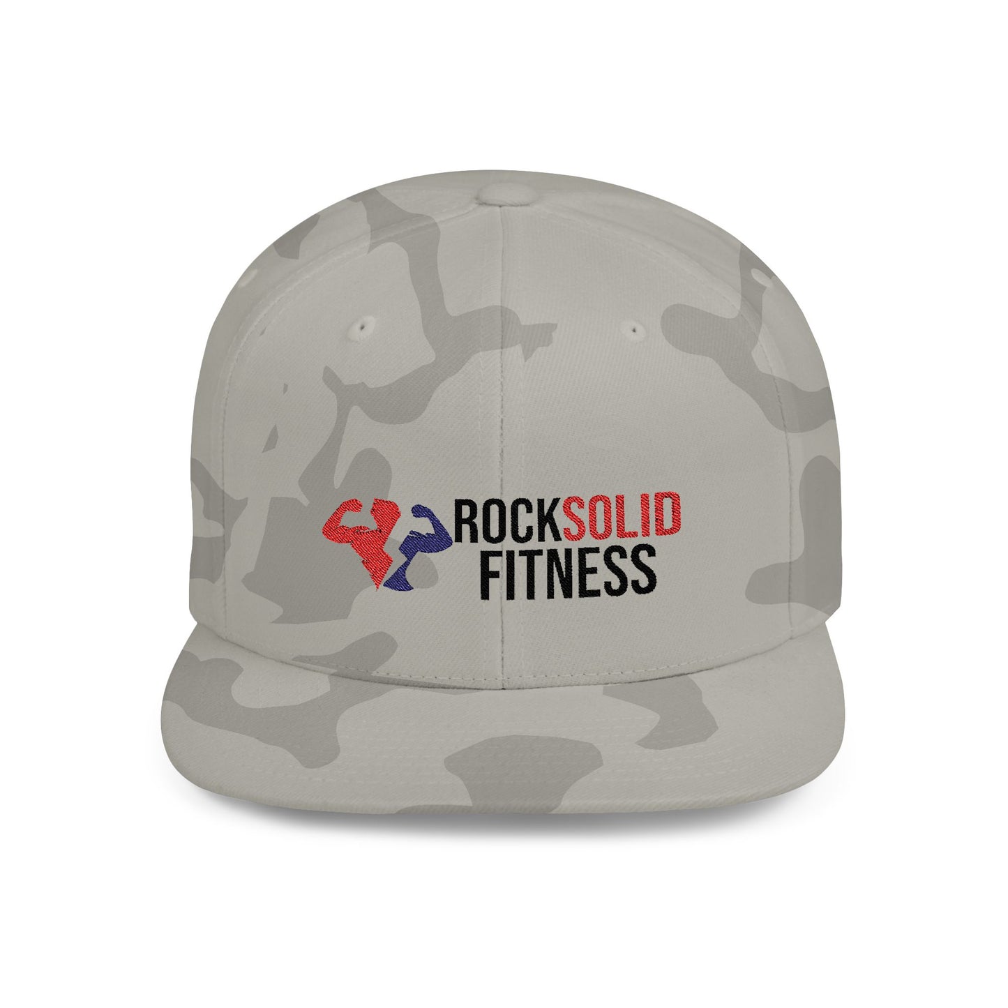 RockSolid Fitness Flat Bill Snapback Cap - Stylish Workout Gear - ZenGen USA