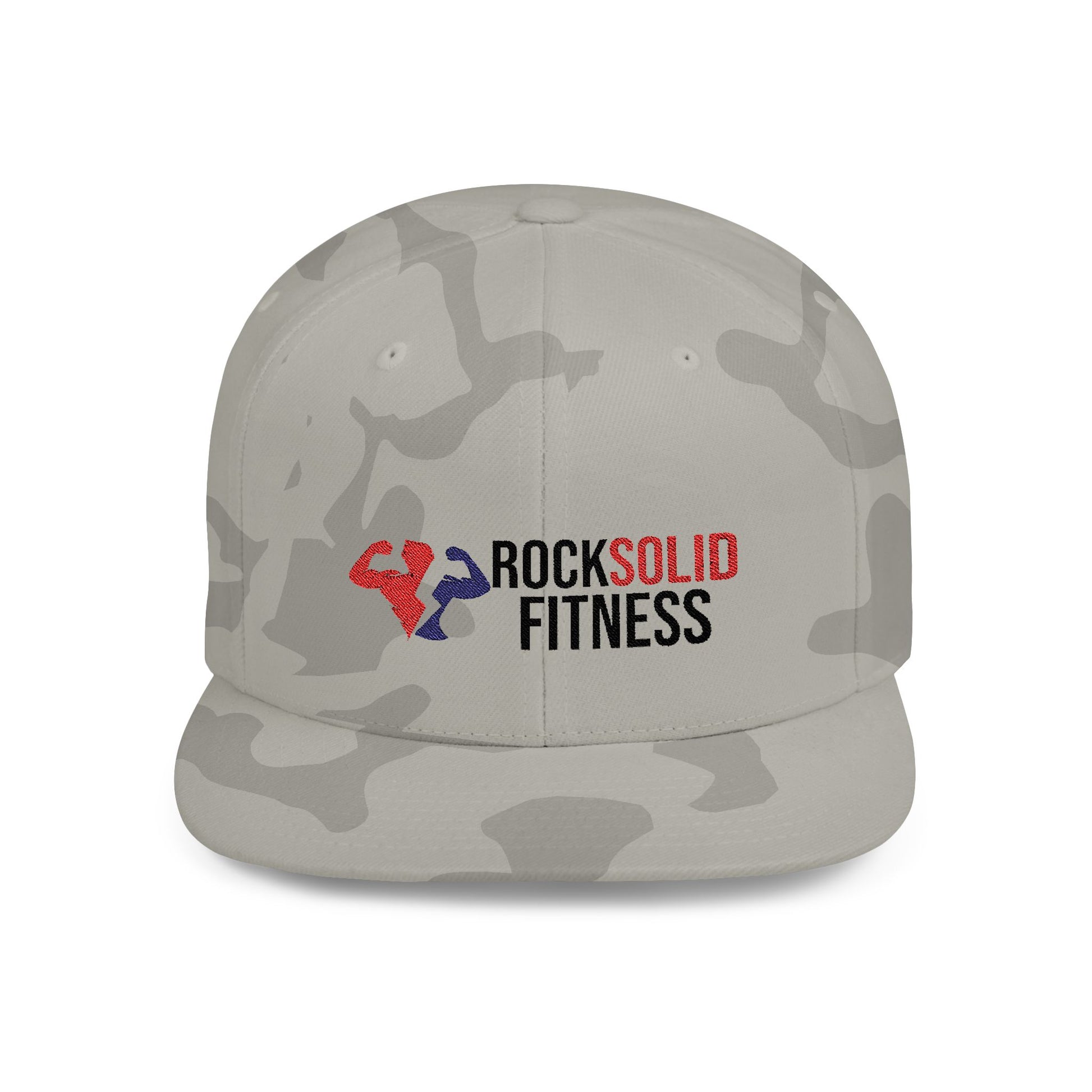 RockSolid Fitness Flat Bill Snapback Cap - Stylish Workout Gear - ZenGen USA